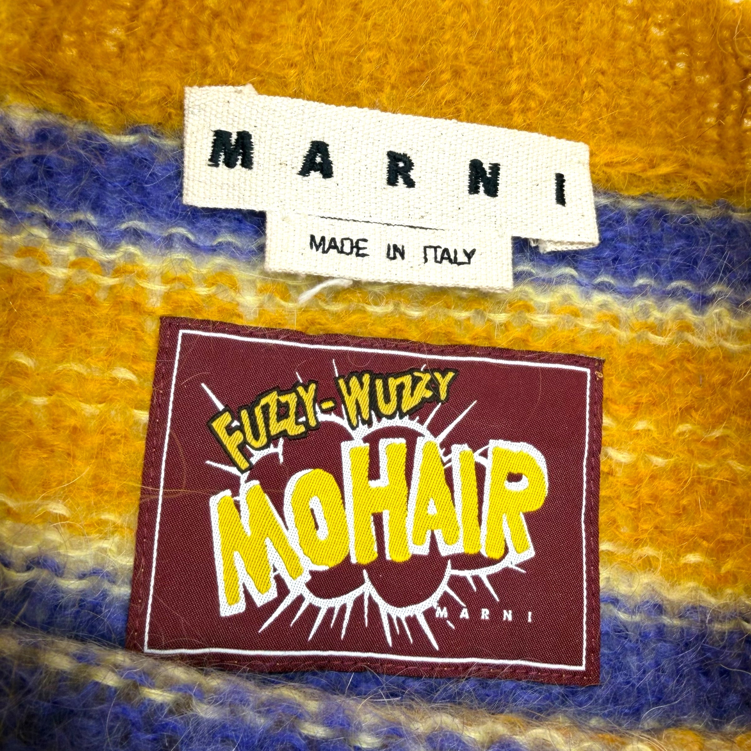 Marni Striped Mohair Fuzzy Wuzzy Sweater 50 (L)