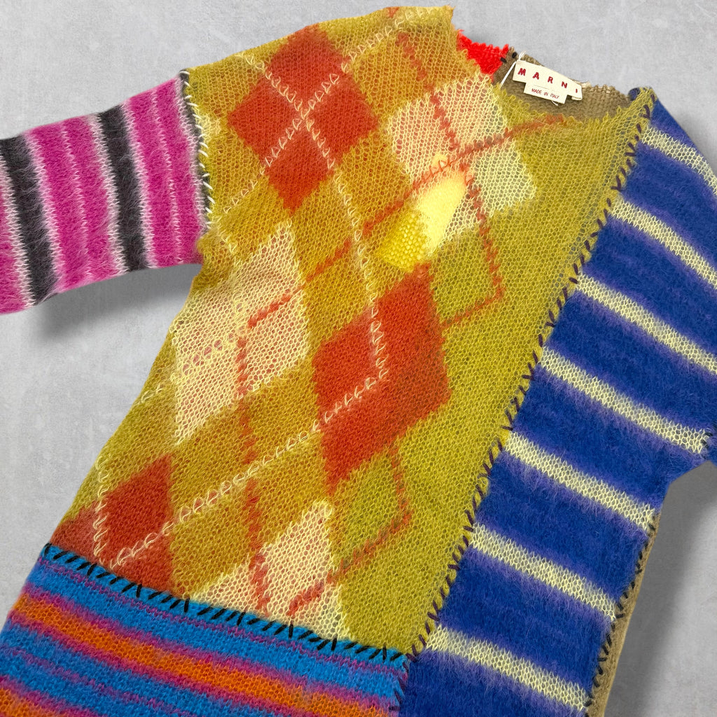 Marni Argyle Mohair-Blend Sweater 50 (L)