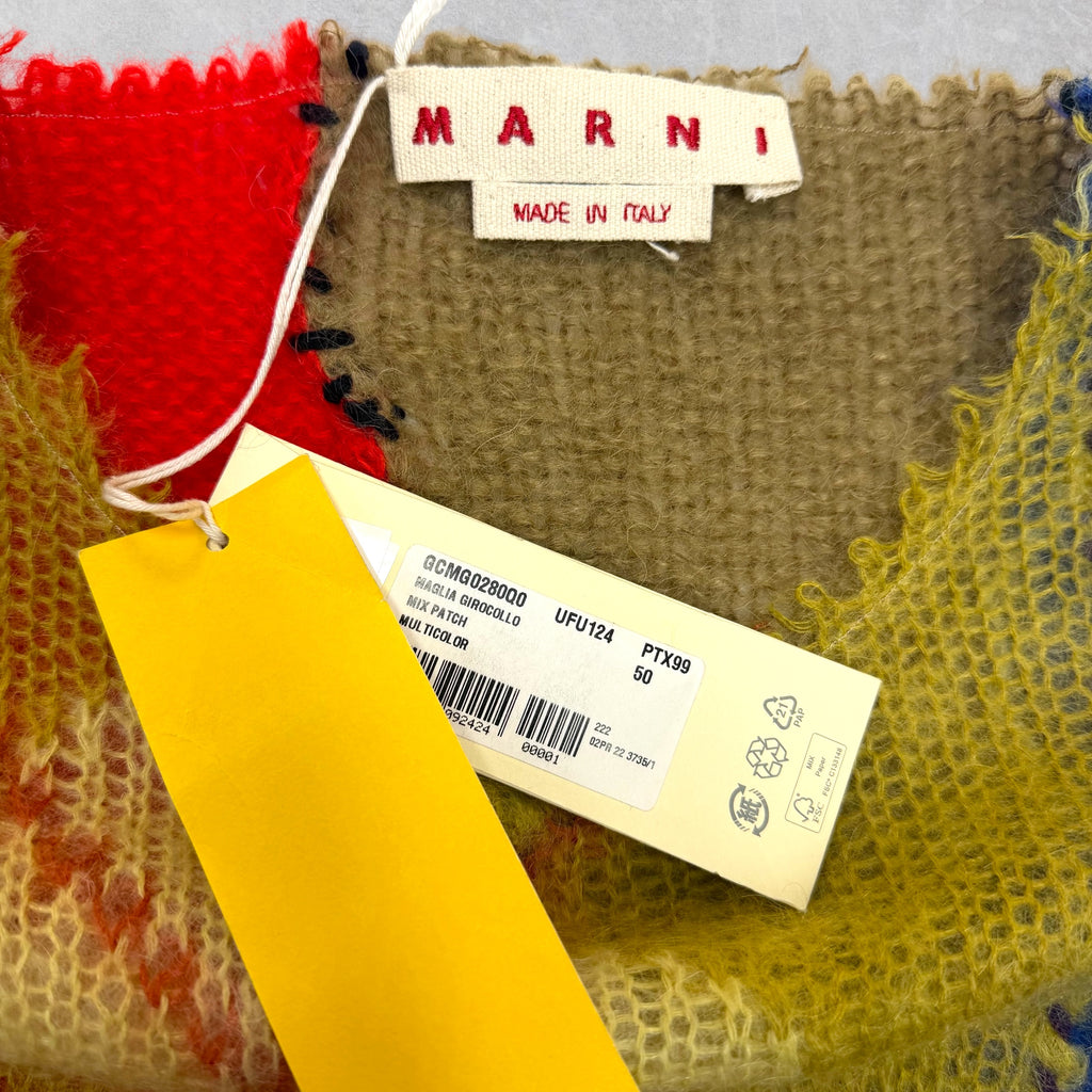 Marni Argyle Mohair-Blend Sweater 50 (L)