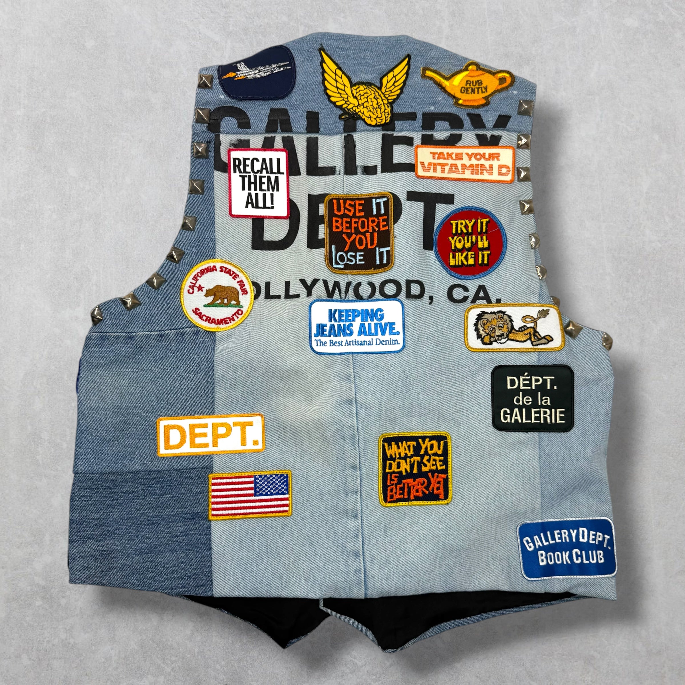 Gallery Dept. Rotten Gilet Patch Denim Vest XL