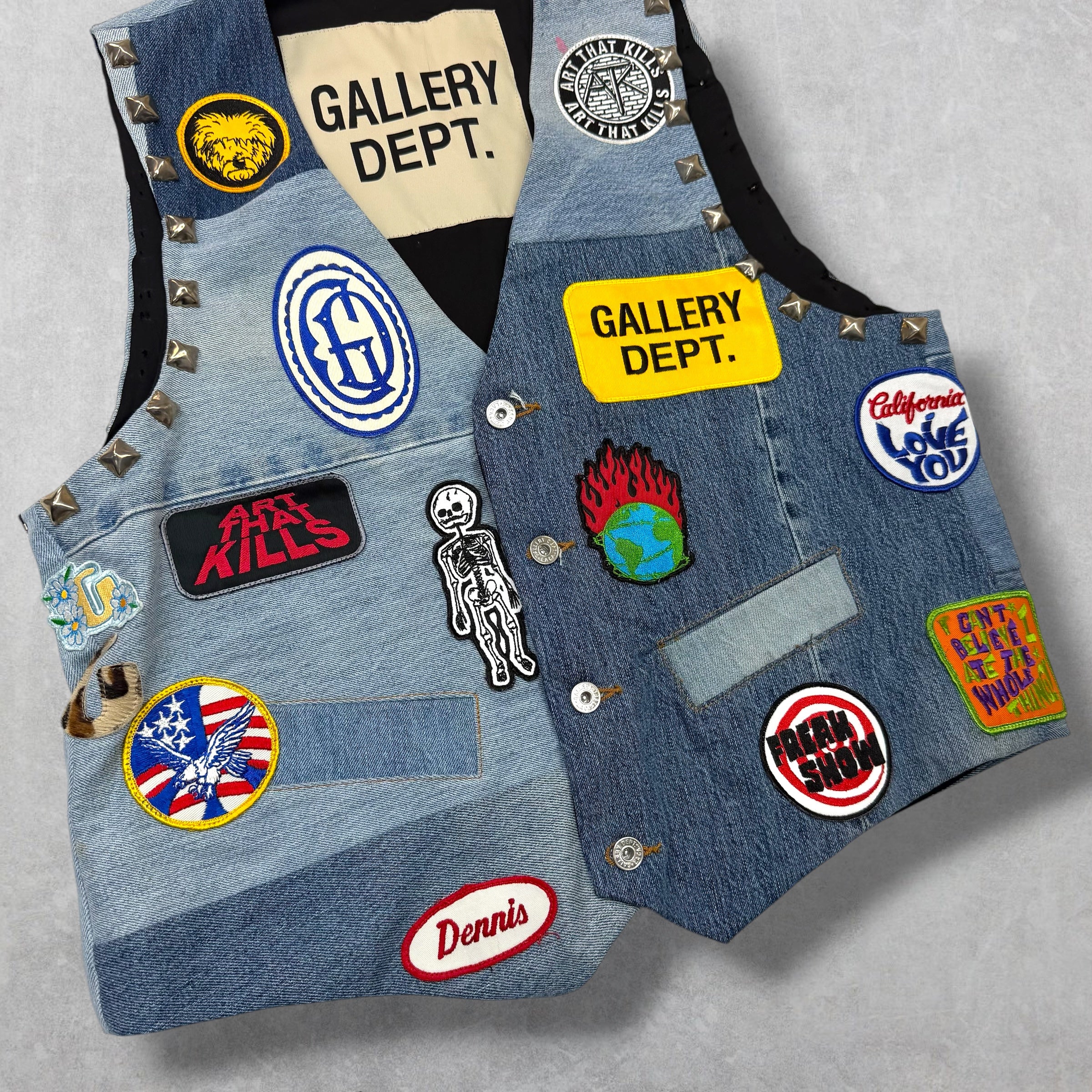 Gallery Dept. Rotten Gilet Patch Denim Vest XL