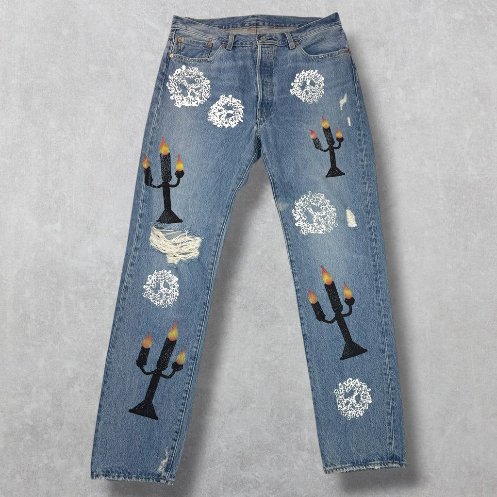 Denim Tears x Virgil Abloh Printed Jeans 36 x 34