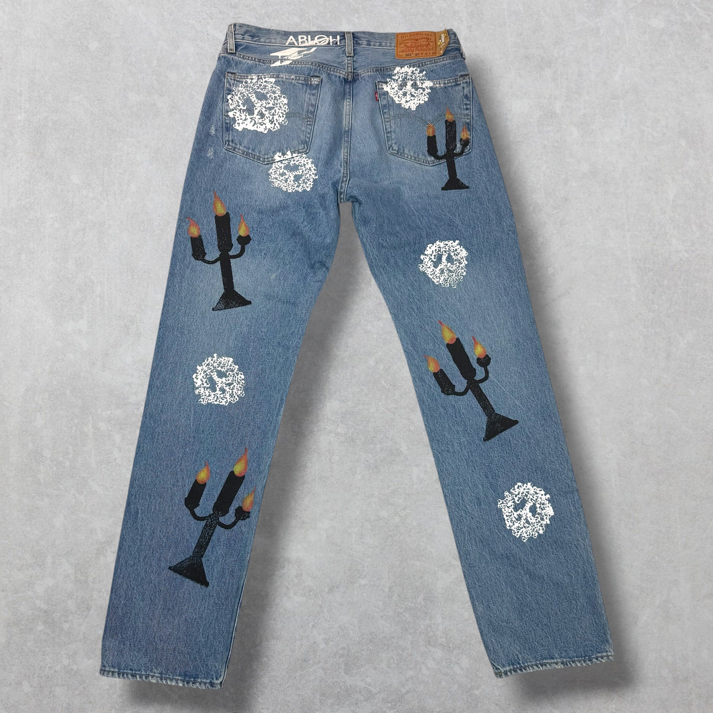 Denim Tears x Virgil Abloh Printed Jeans 36 x 34