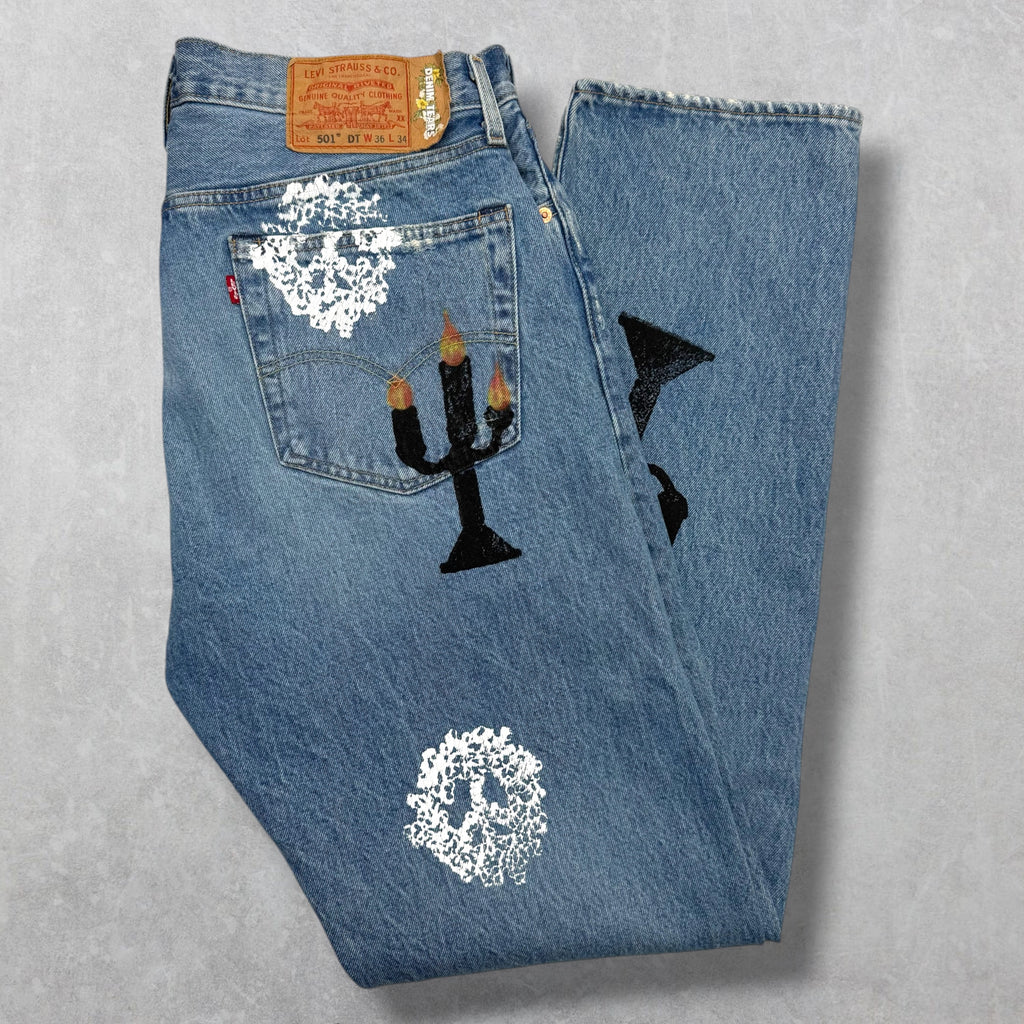 Denim Tears x Virgil Abloh Printed Jeans 36 x 34