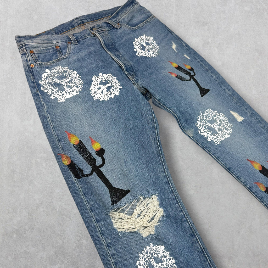 Denim Tears x Virgil Abloh Printed Jeans 36 x 34