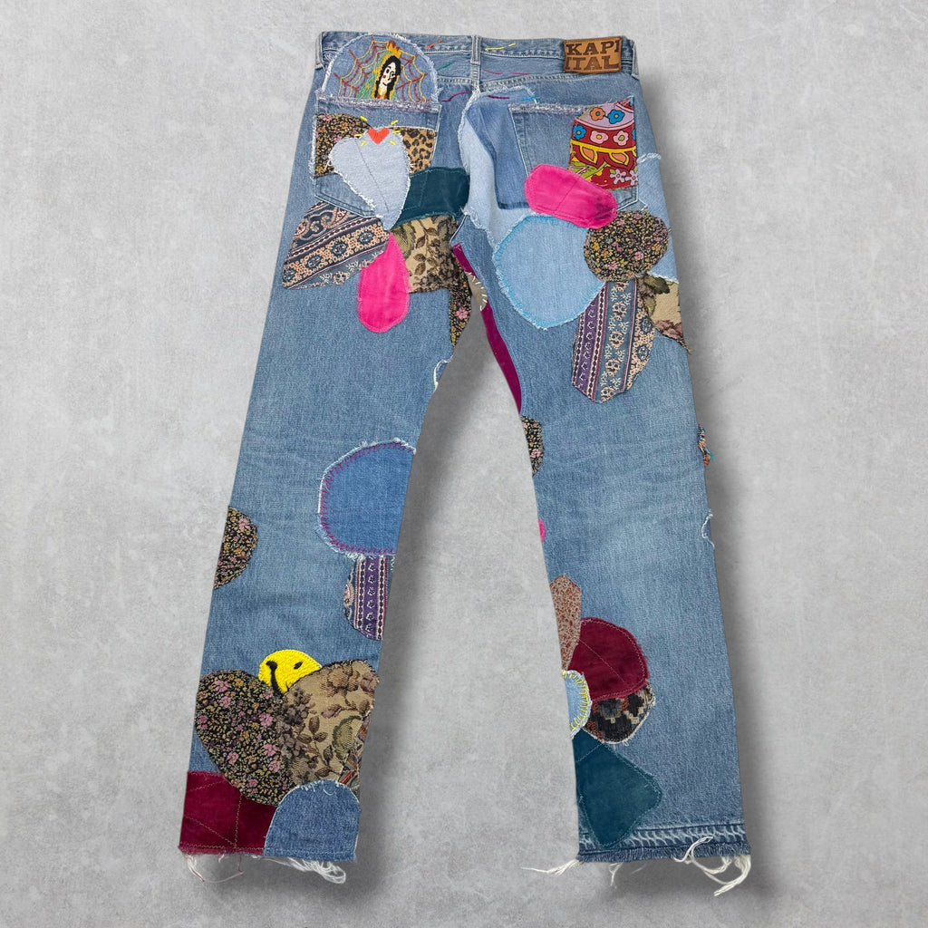 Kapital 14oz Crazy El Paso 5P Patch Jeans 36
