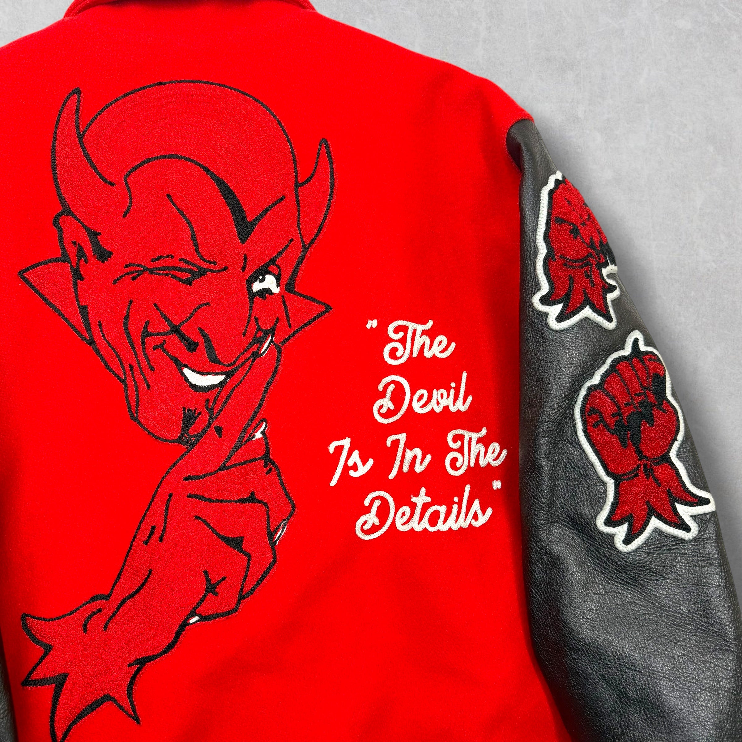 Saint Michael Devil Red Varsity Jacket XXL