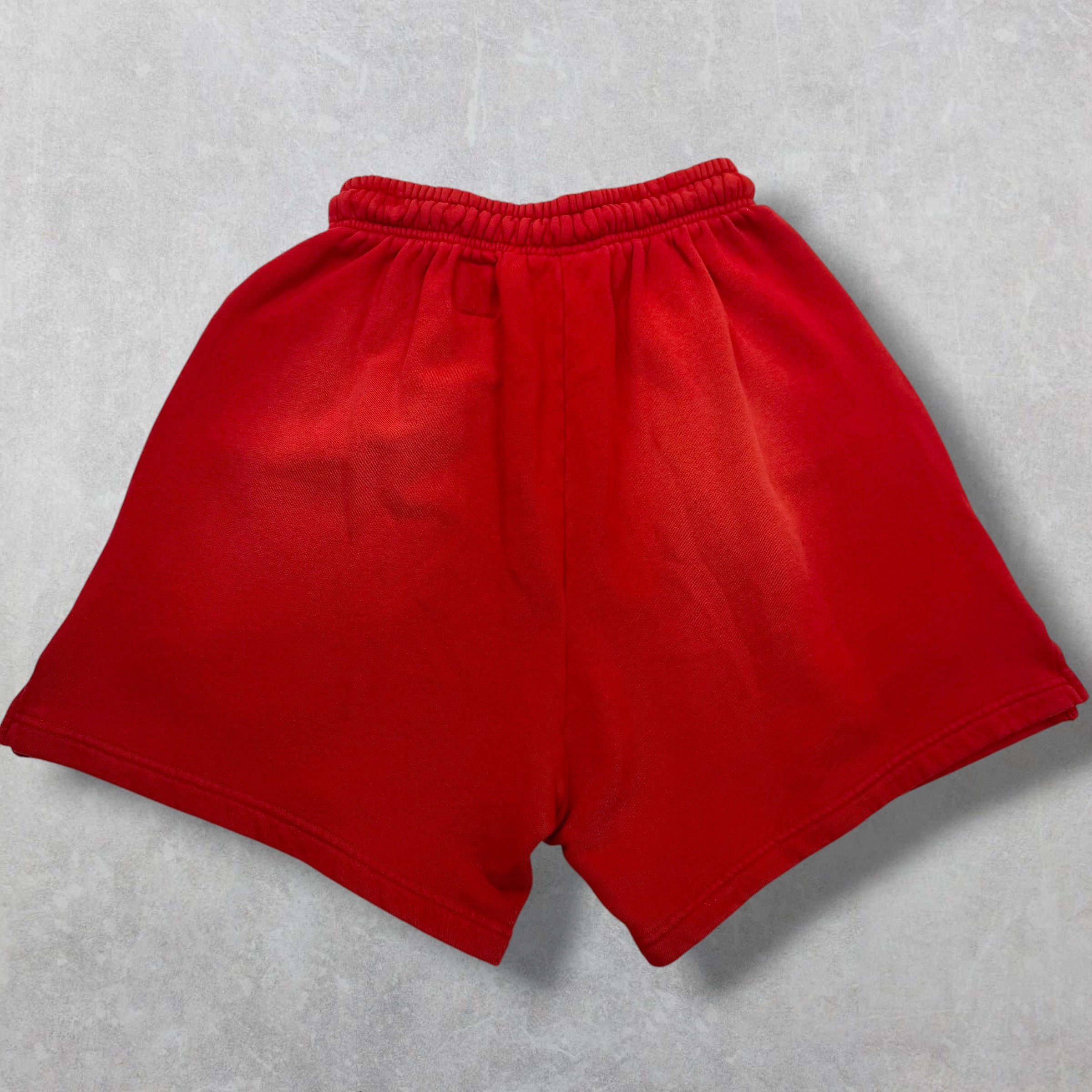 Hellstar White Flame Sweat Shorts Red XS