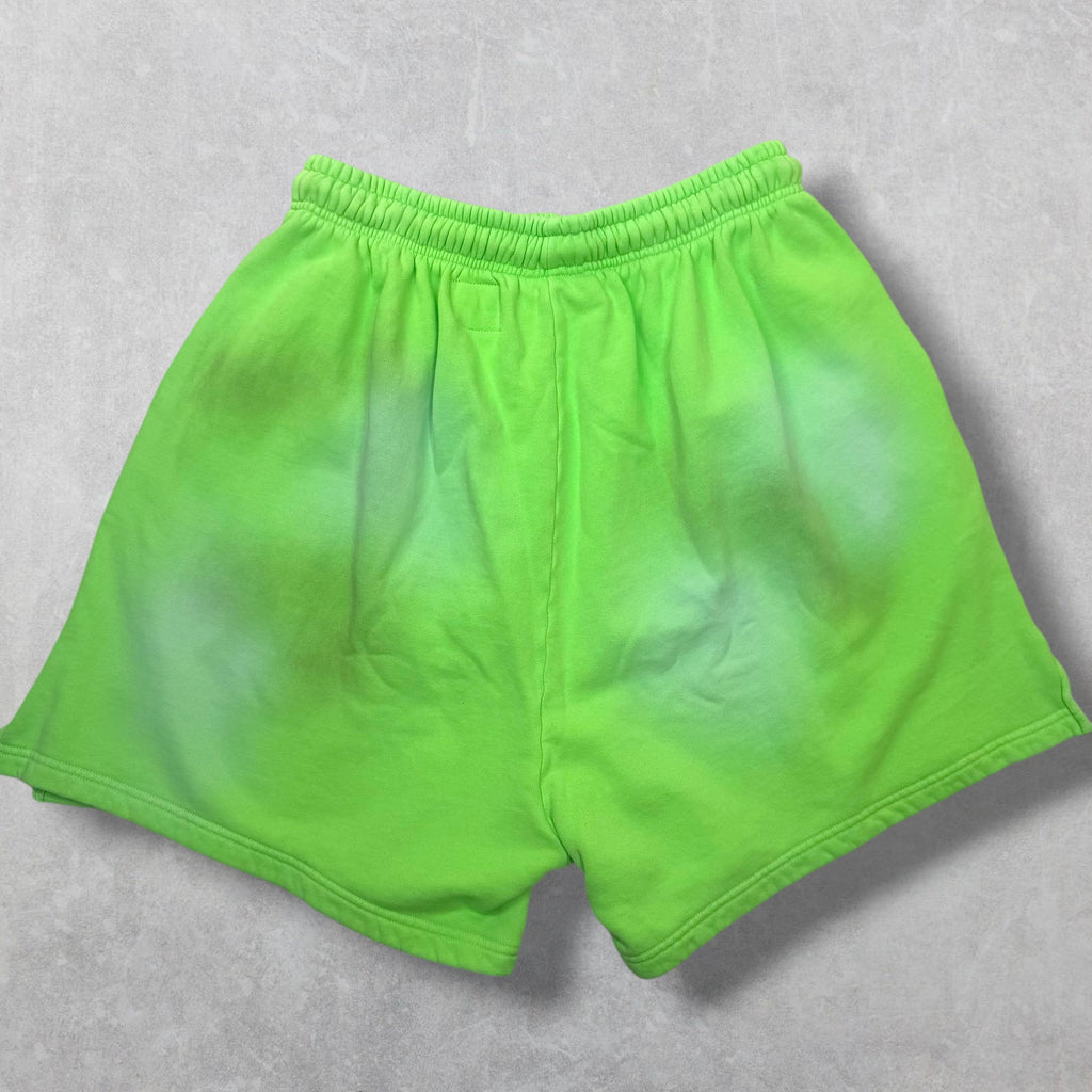Hellstar Black Flame Sweat Shorts Neon XL