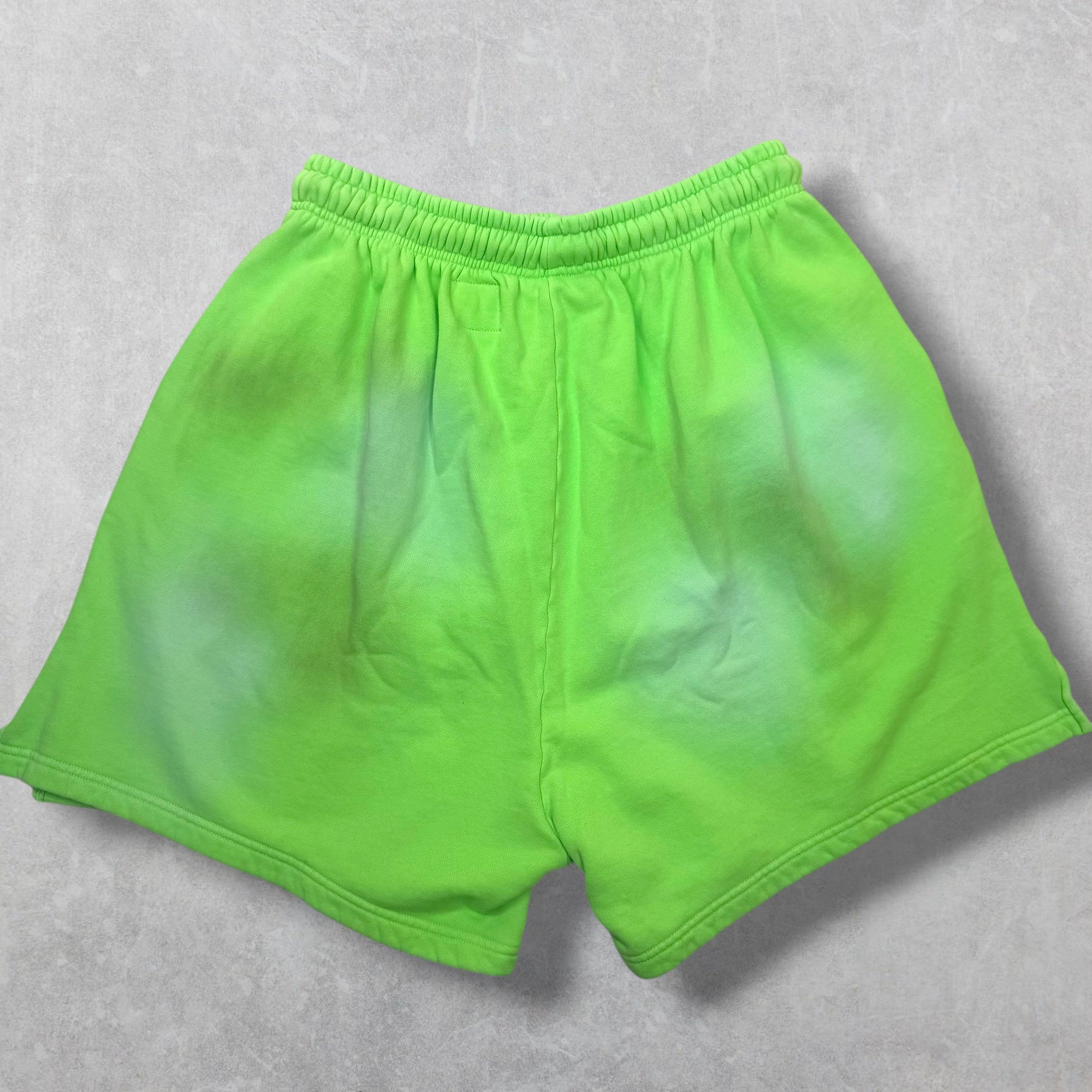 Hellstar Black Flame Sweat Shorts Neon XL