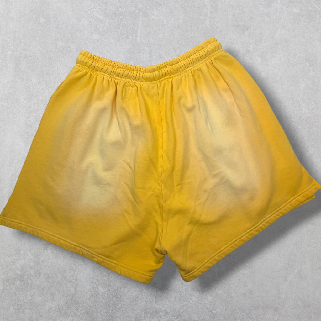 Hellstar Black Flame Sweat Shorts Yellow XL