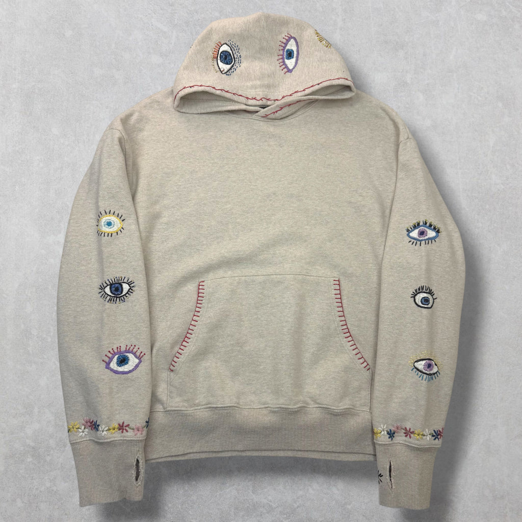 Kapital Eye-Motif Ecru Hoodie 3 (L)