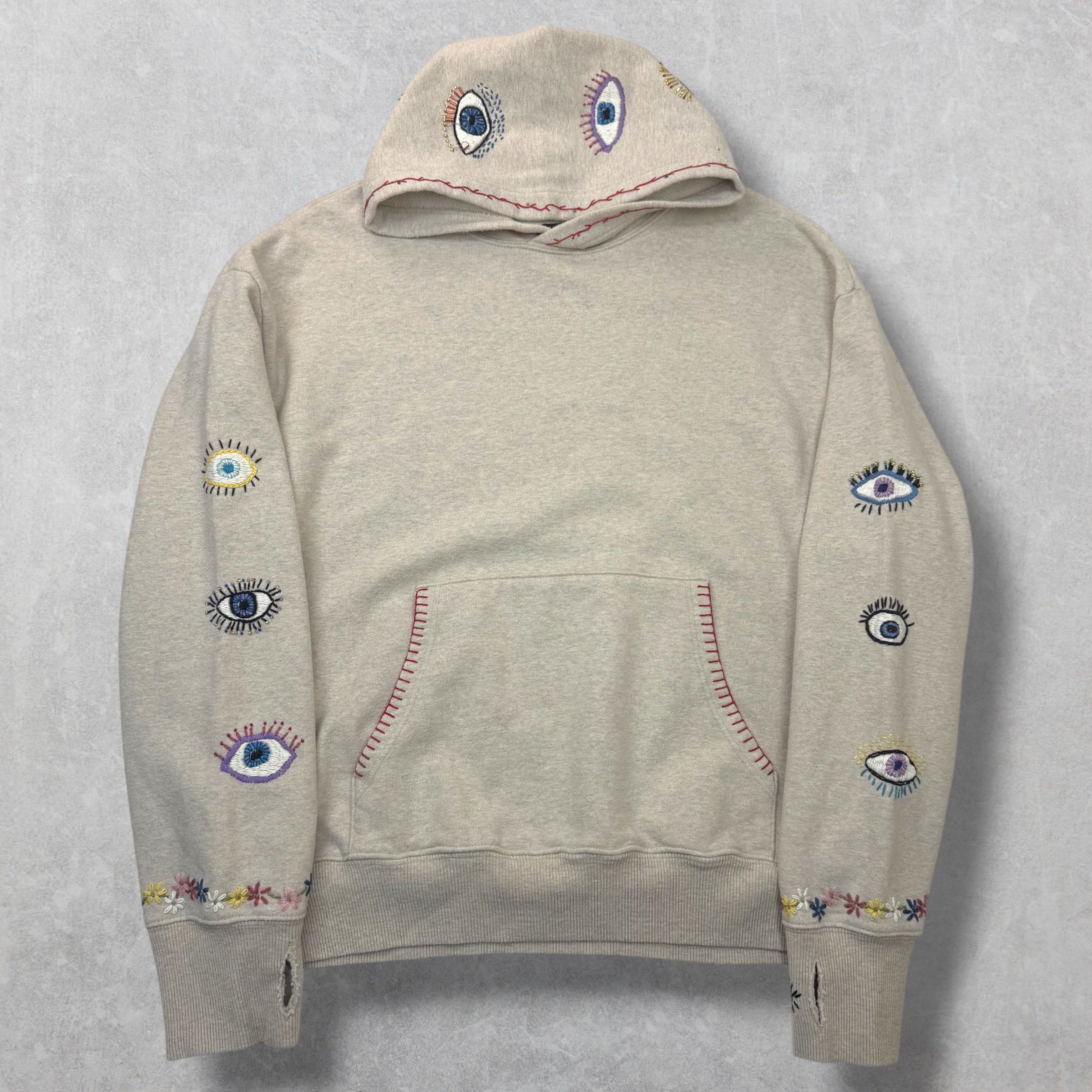 Kapital Eye-Motif Ecru Hoodie 3 (L)