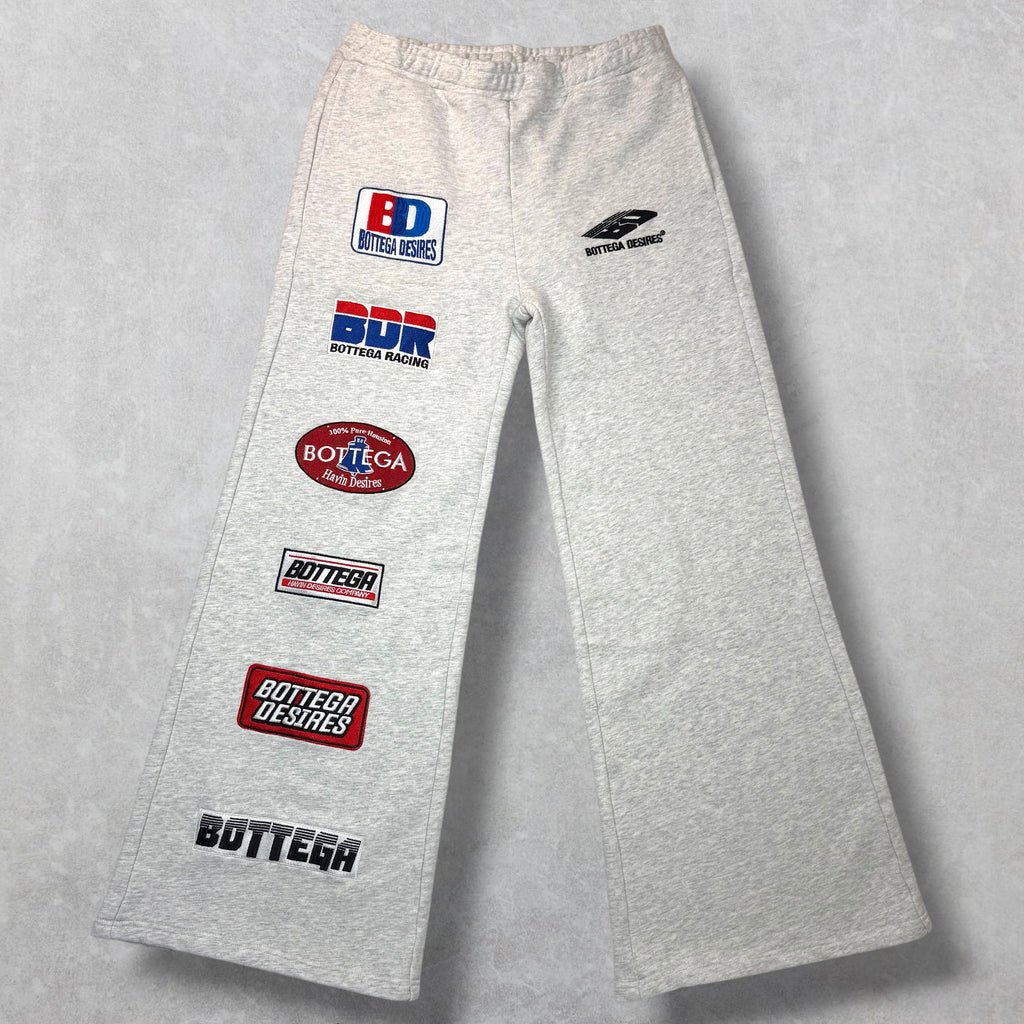 Bottega Desires Patch Sweatpants Grey M