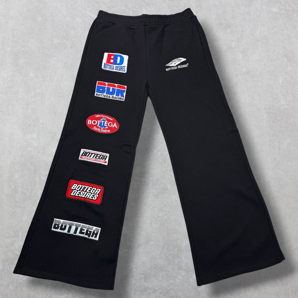 Bottega Desires Patch Sweatpants Black L
