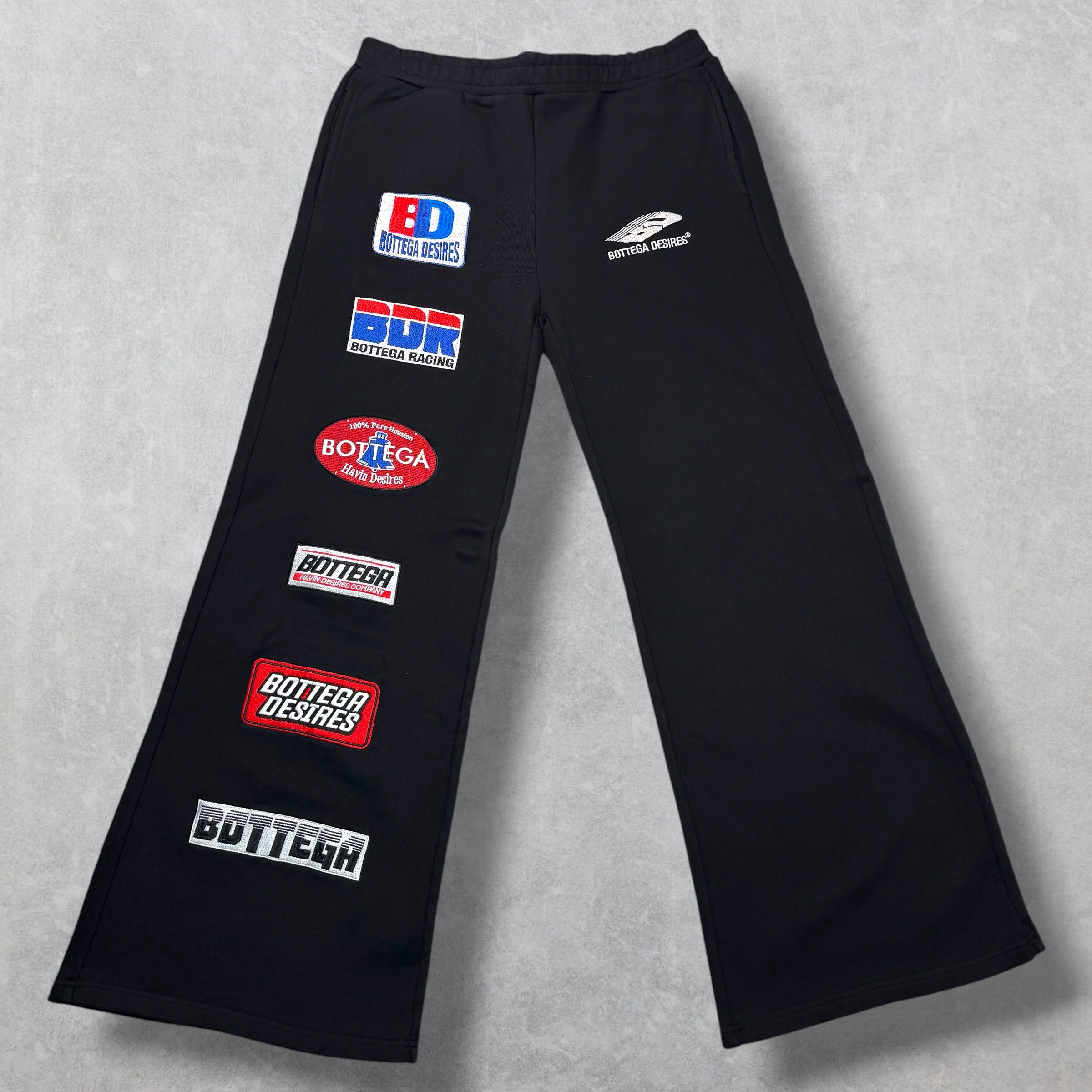 Bottega Desires Patch Sweatpants Black L