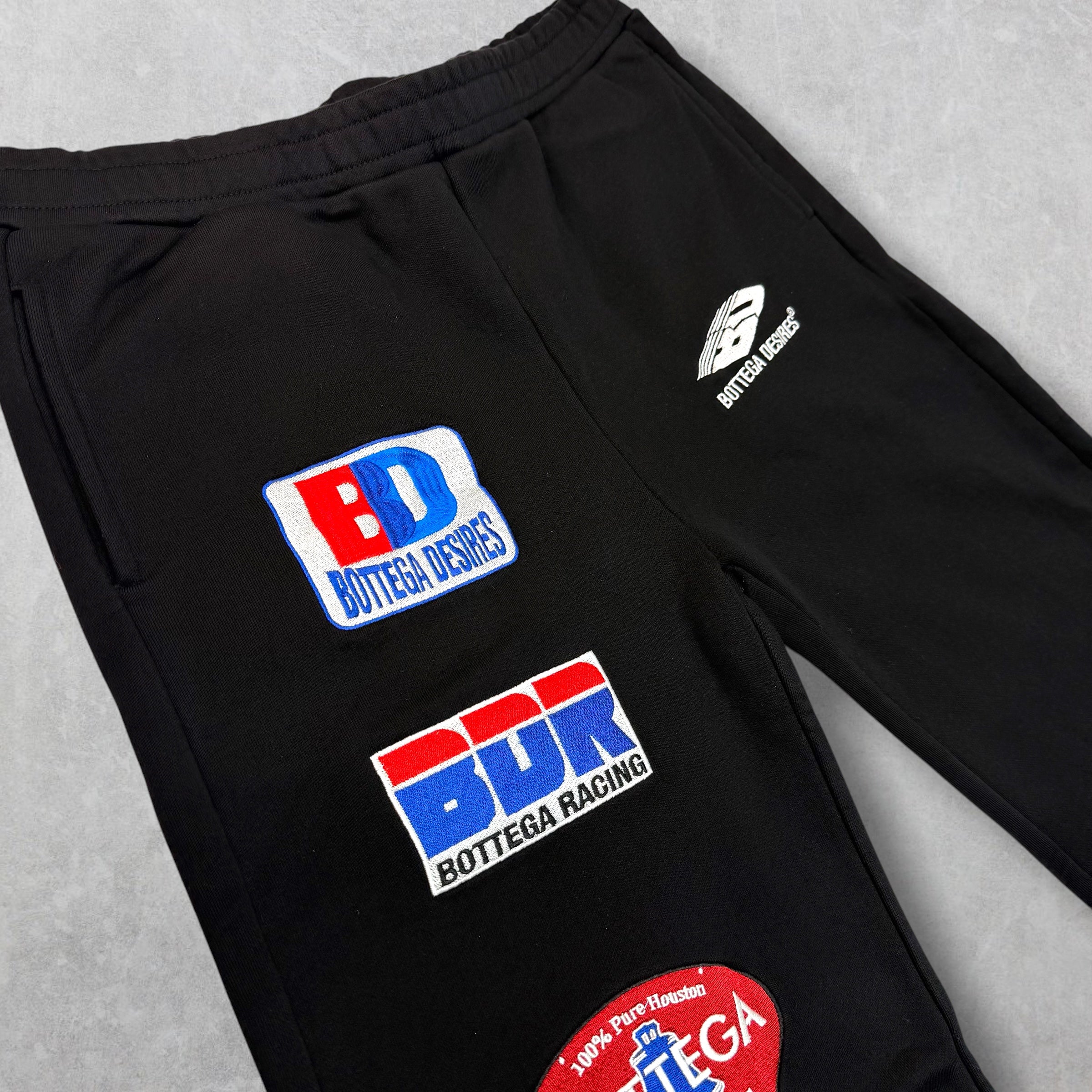 Bottega Desires Patch Sweatpants Black L