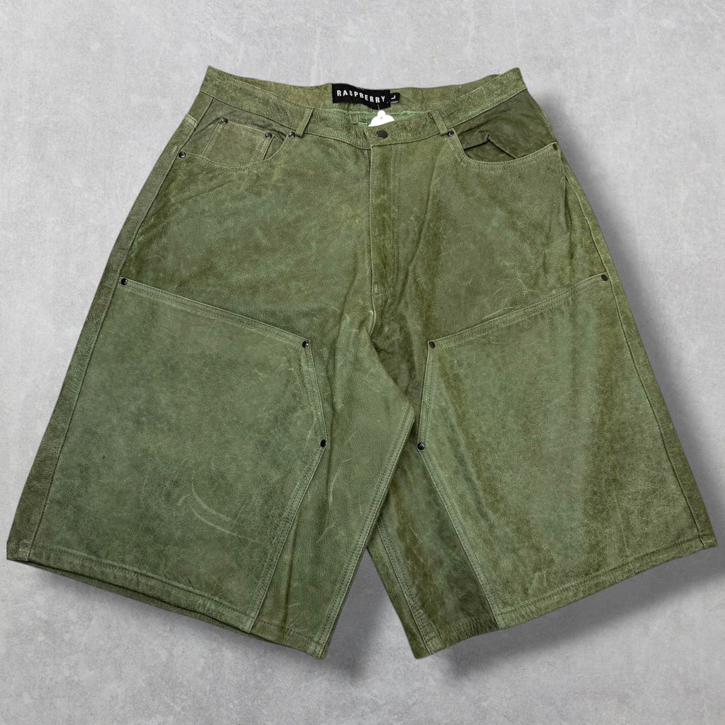 GV Gallery Raspberry Hills Jade Leather Shorts L