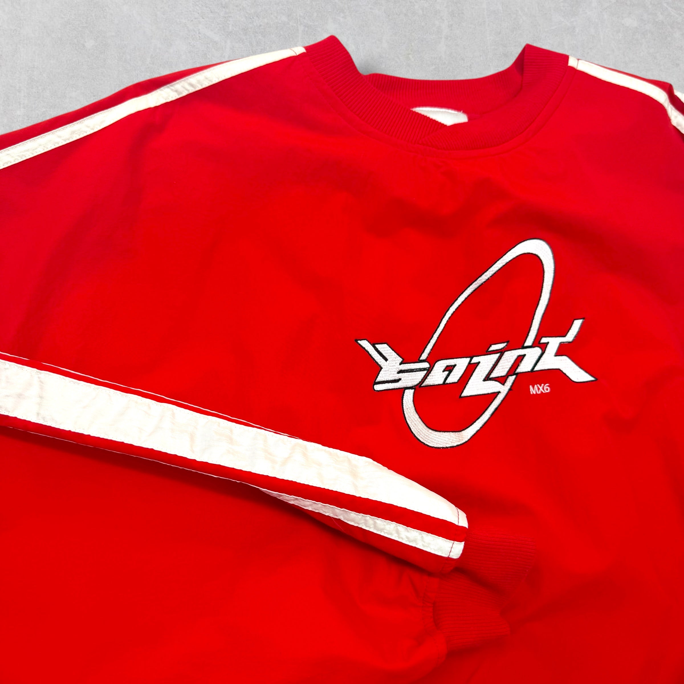 Saint Michael Bjork Red Nylon Pullover XL