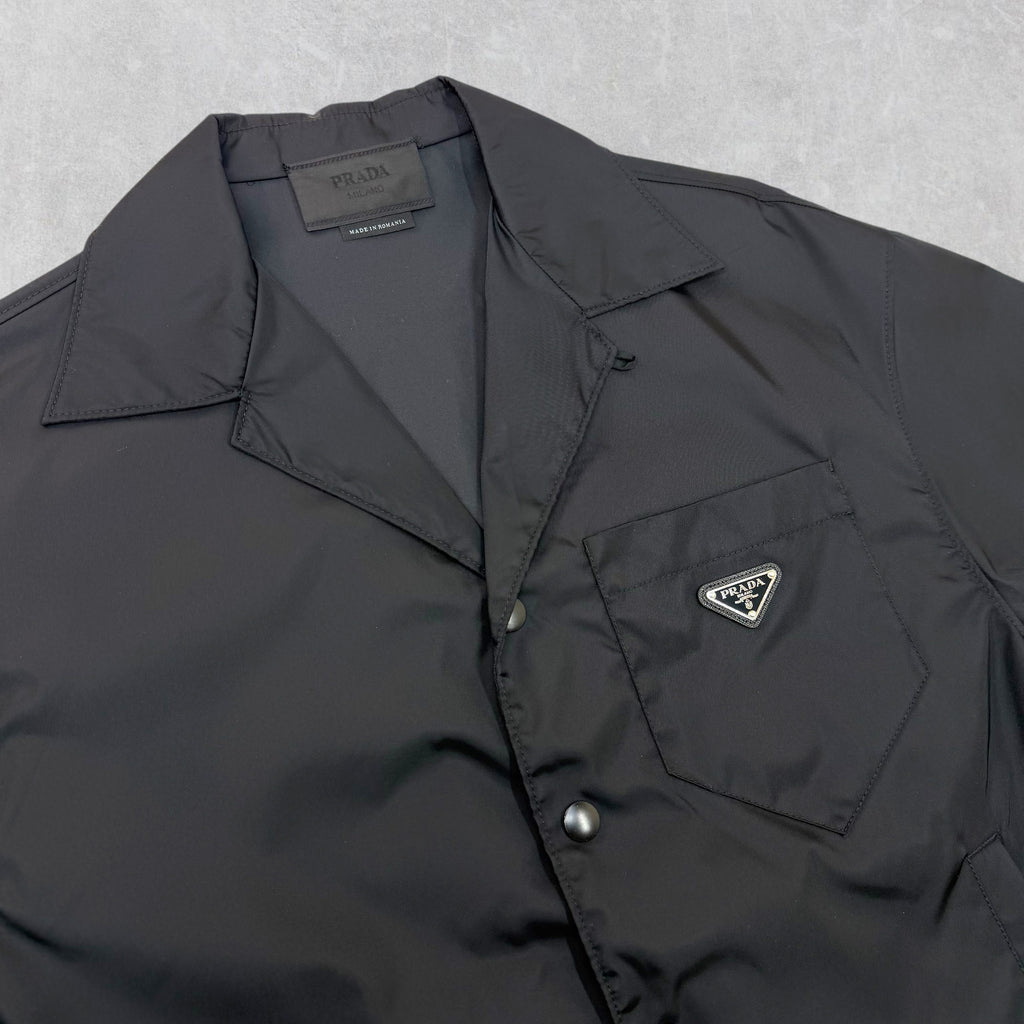 Prada Re-Nylon Short Sleeve Shirt Black M
