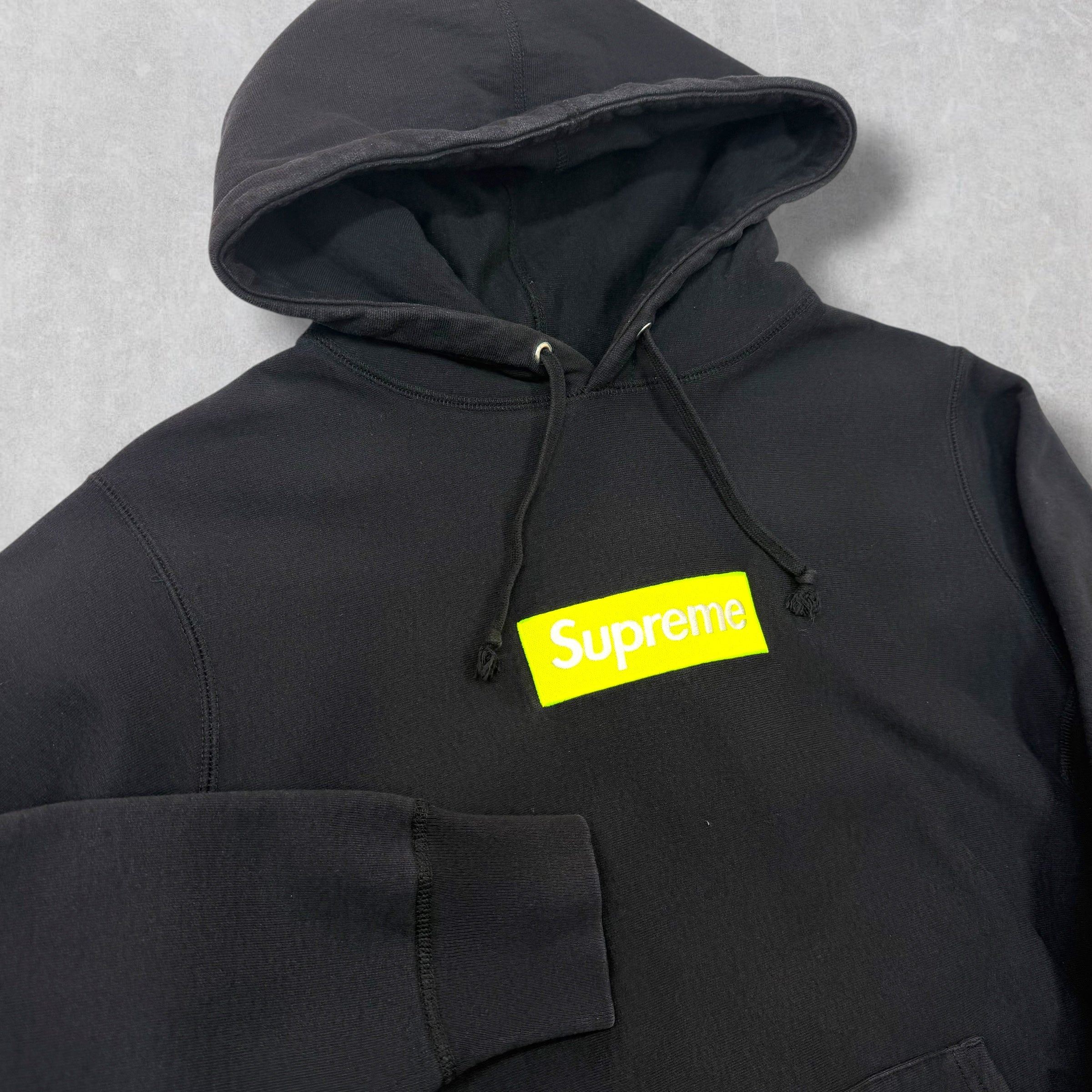 Supreme Neon Box Logo Hoodie Black M