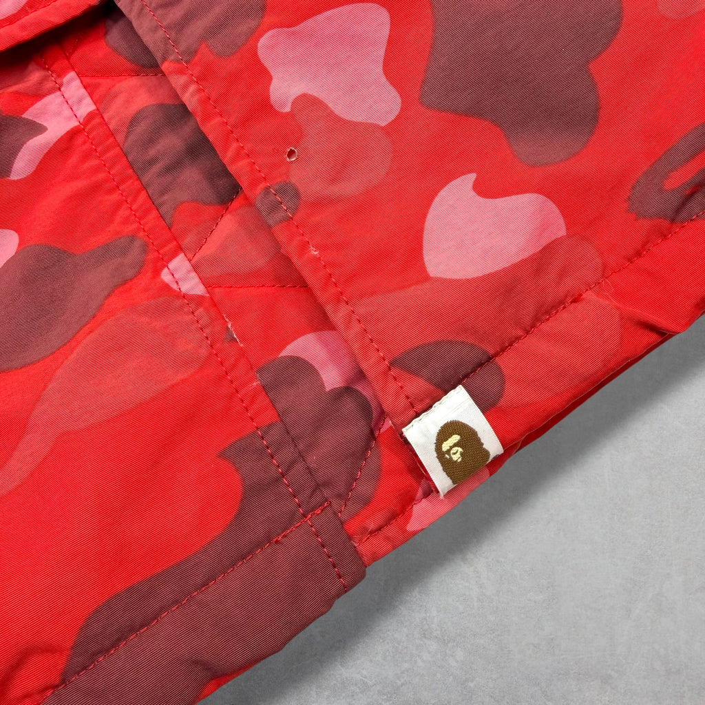 BAPE Pharrell Camo Hooded Down Jacket M