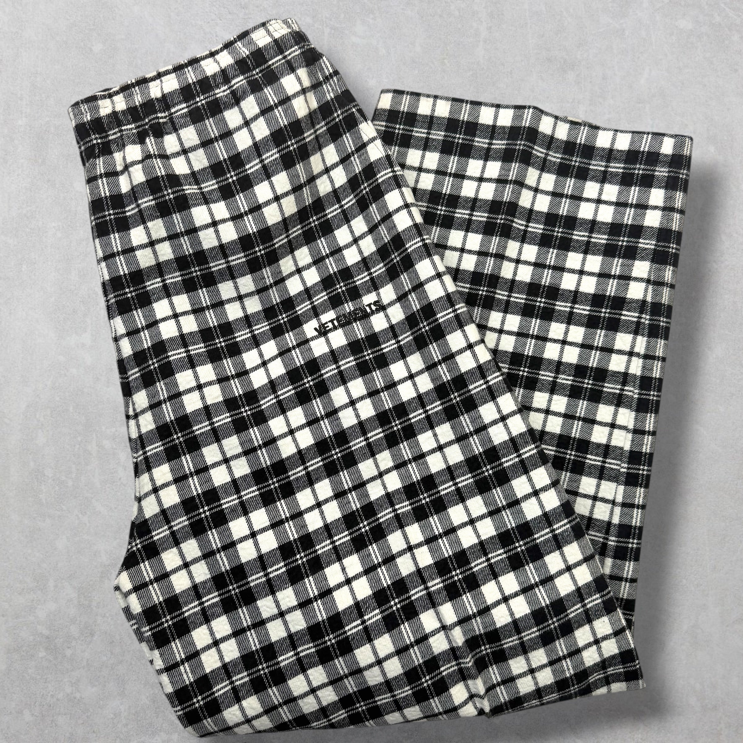 Vetements Black Metalized Wrinkled Pyjama L