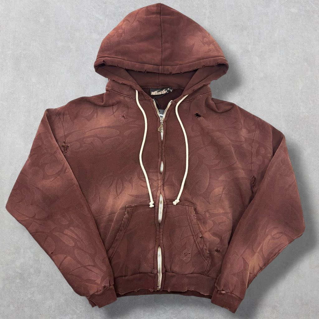 Hellstar Tribal Zip-Up Brown L