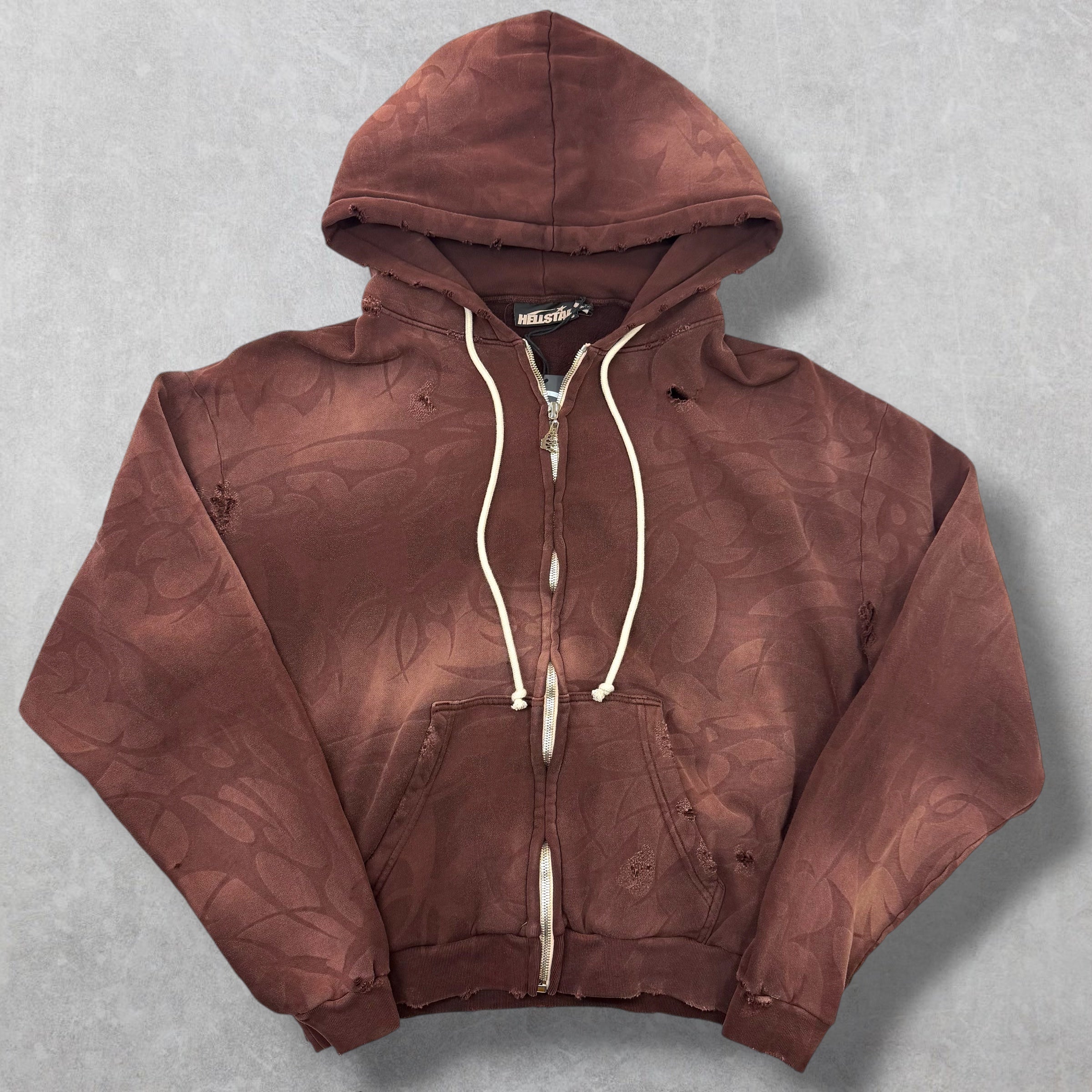Hellstar Tribal Zip-Up Brown L