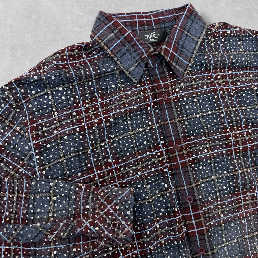 HMDD Rhinestone Disco Flannel M