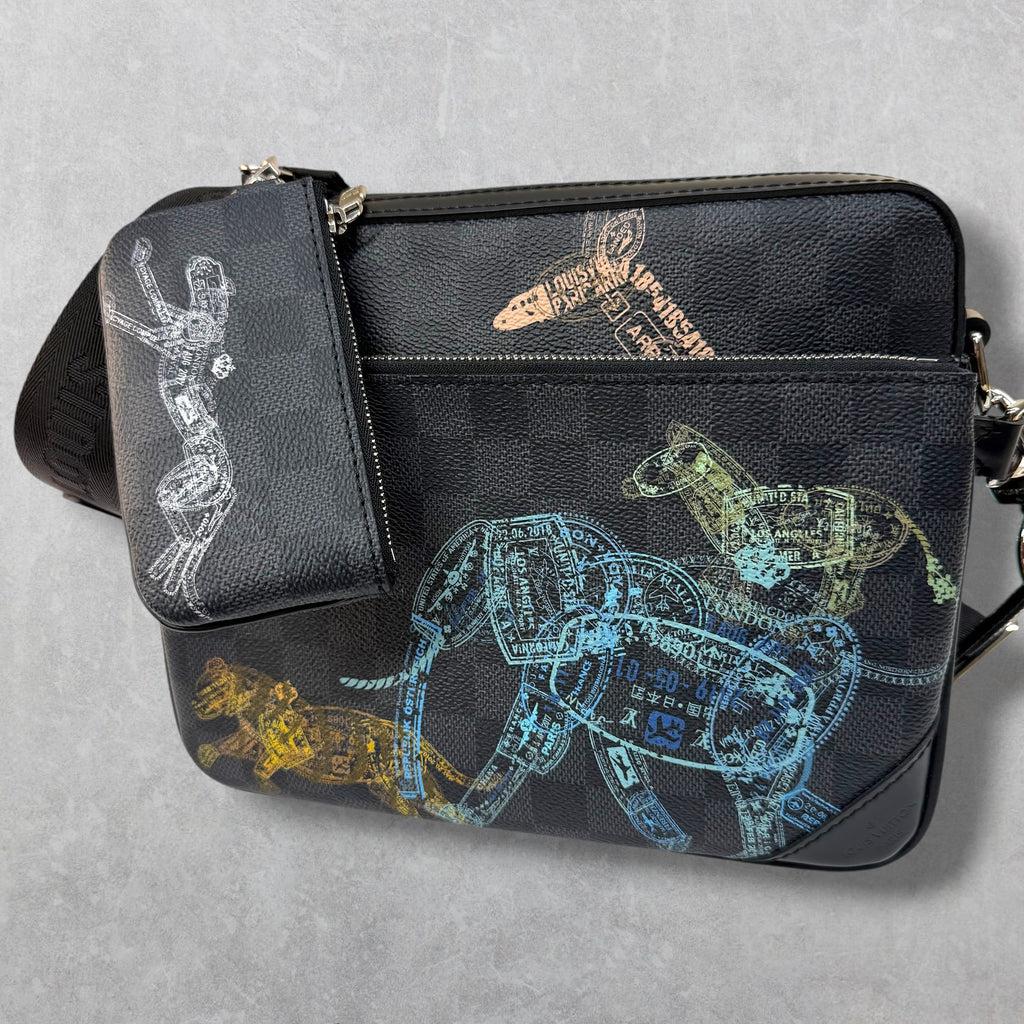 Louis Vuitton Wild Animals Damier Trio Messenger Bag