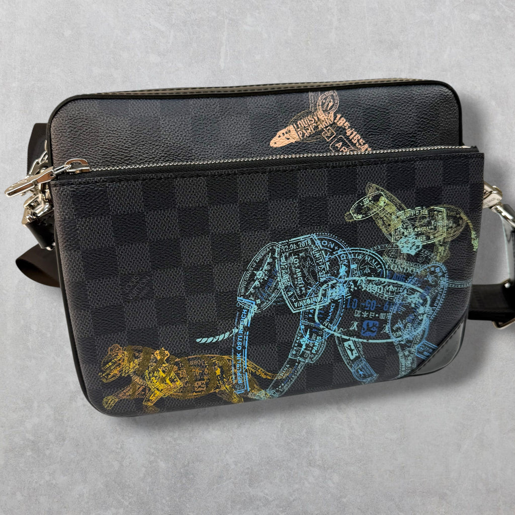 Louis Vuitton Wild Animals Damier Trio Messenger Bag