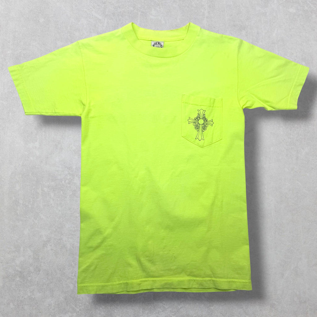 Vintage Chrome Hearts LA Scroll Logo Neon Tee S