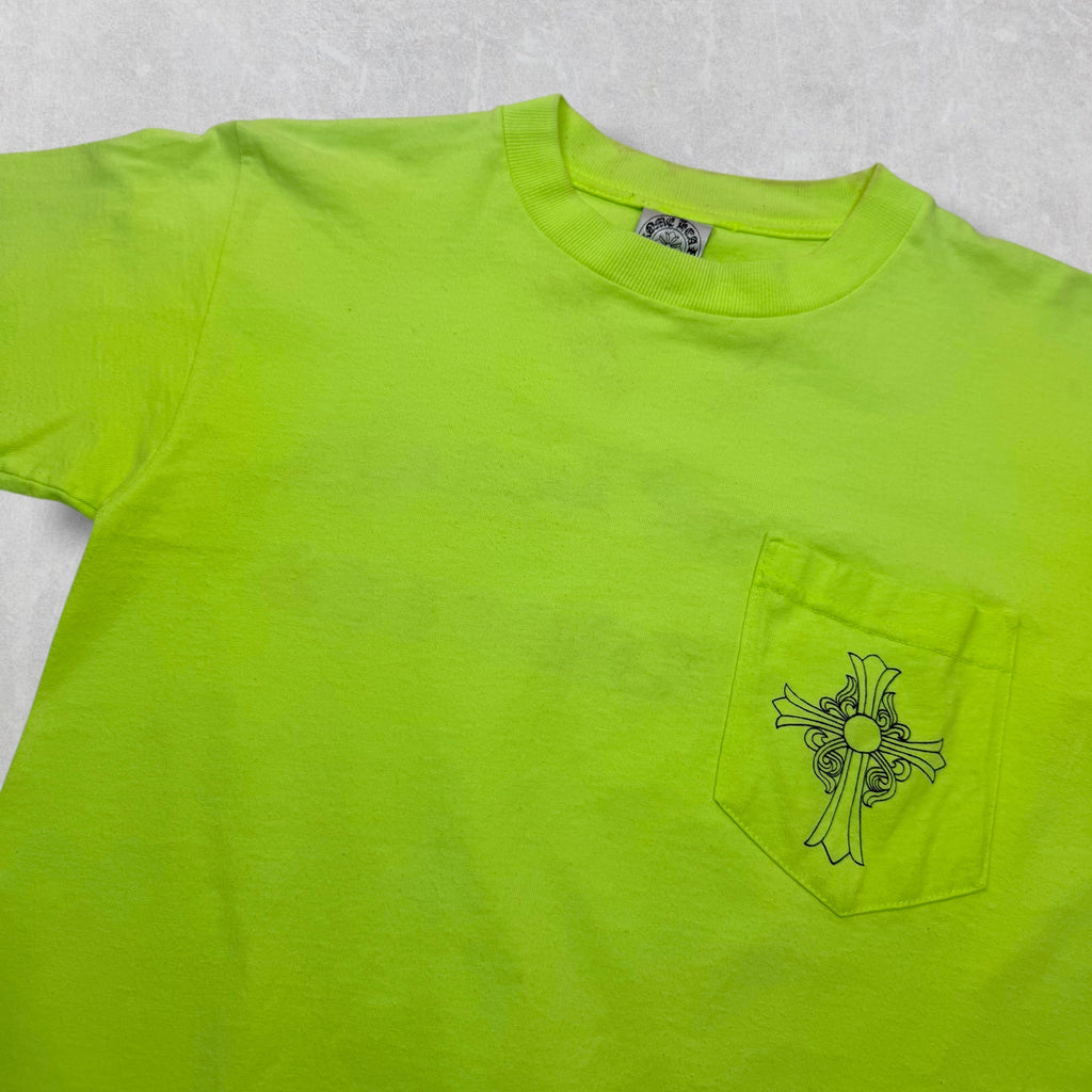 Vintage Chrome Hearts LA Scroll Logo Neon Tee S