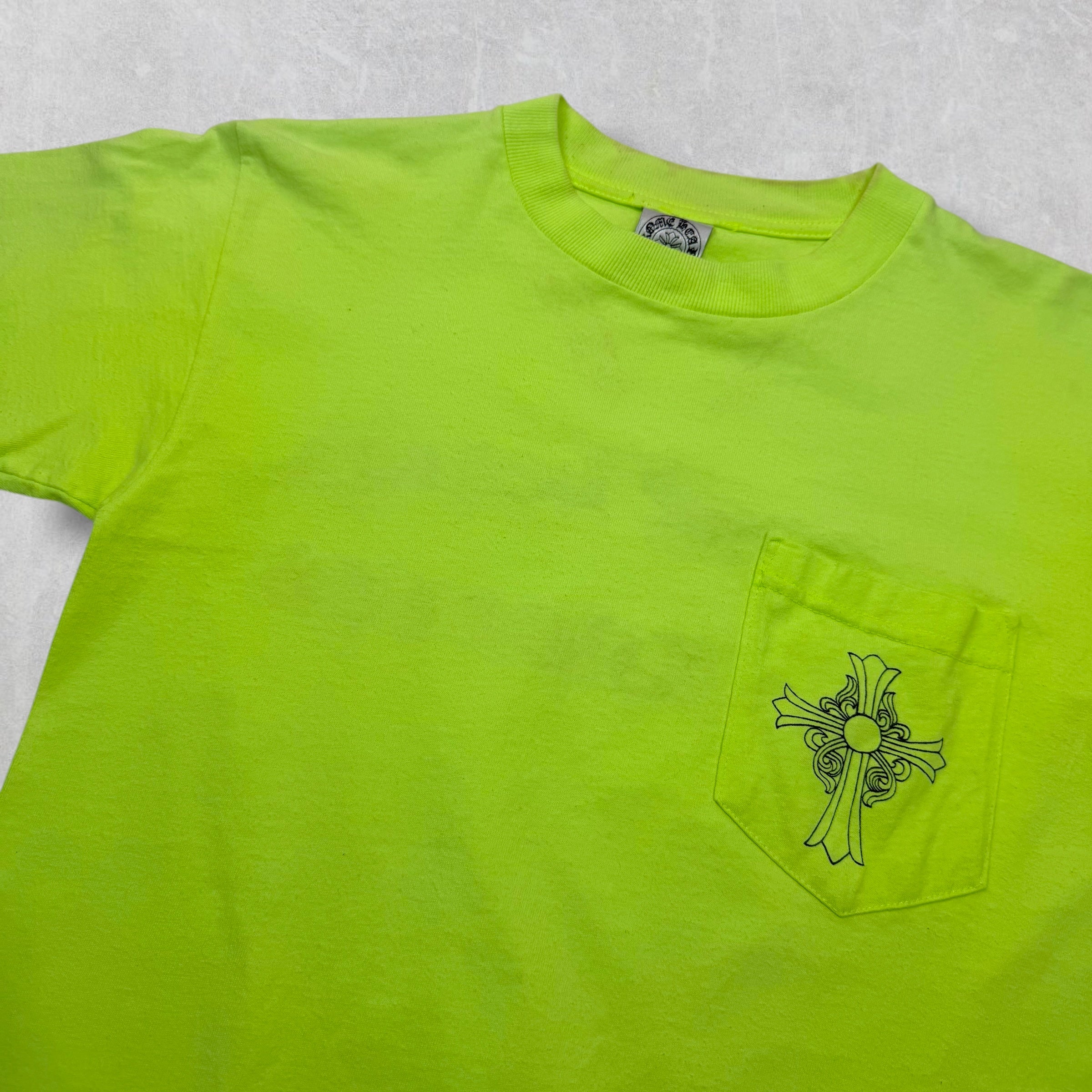 Vintage Chrome Hearts LA Scroll Logo Neon Tee S