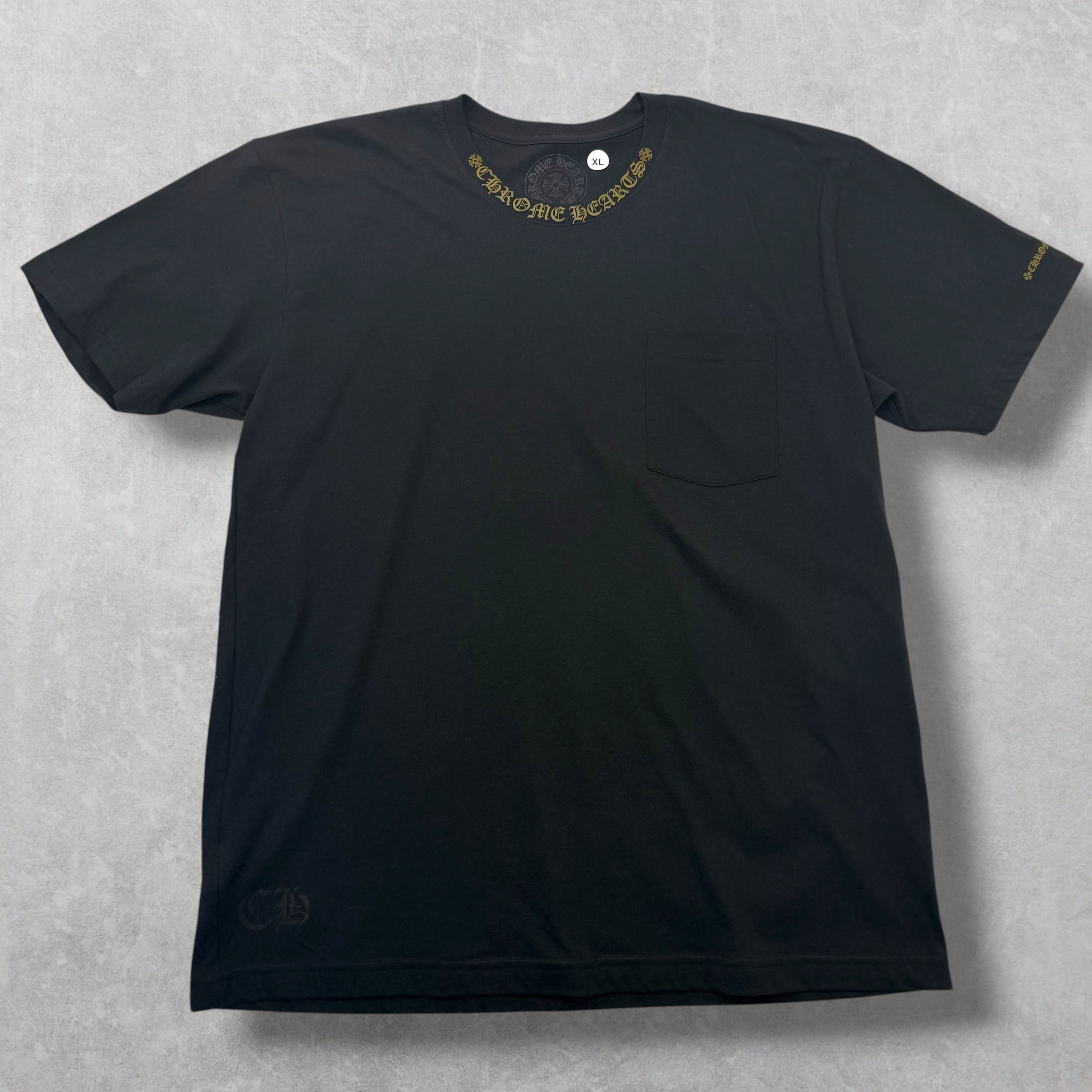 Chrome Hearts Olive Neck Logo Tee XL