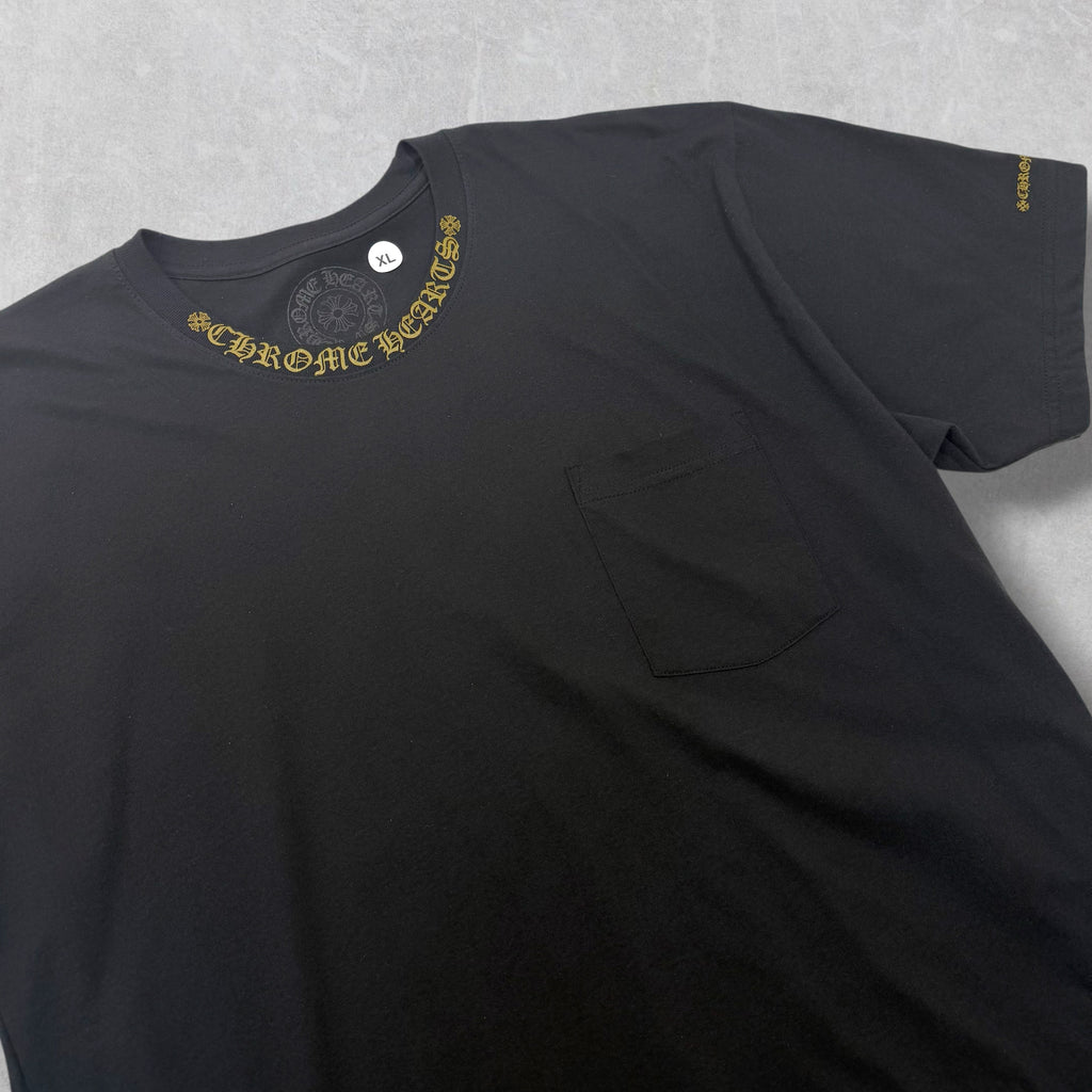 Chrome Hearts Olive Neck Logo Tee XL