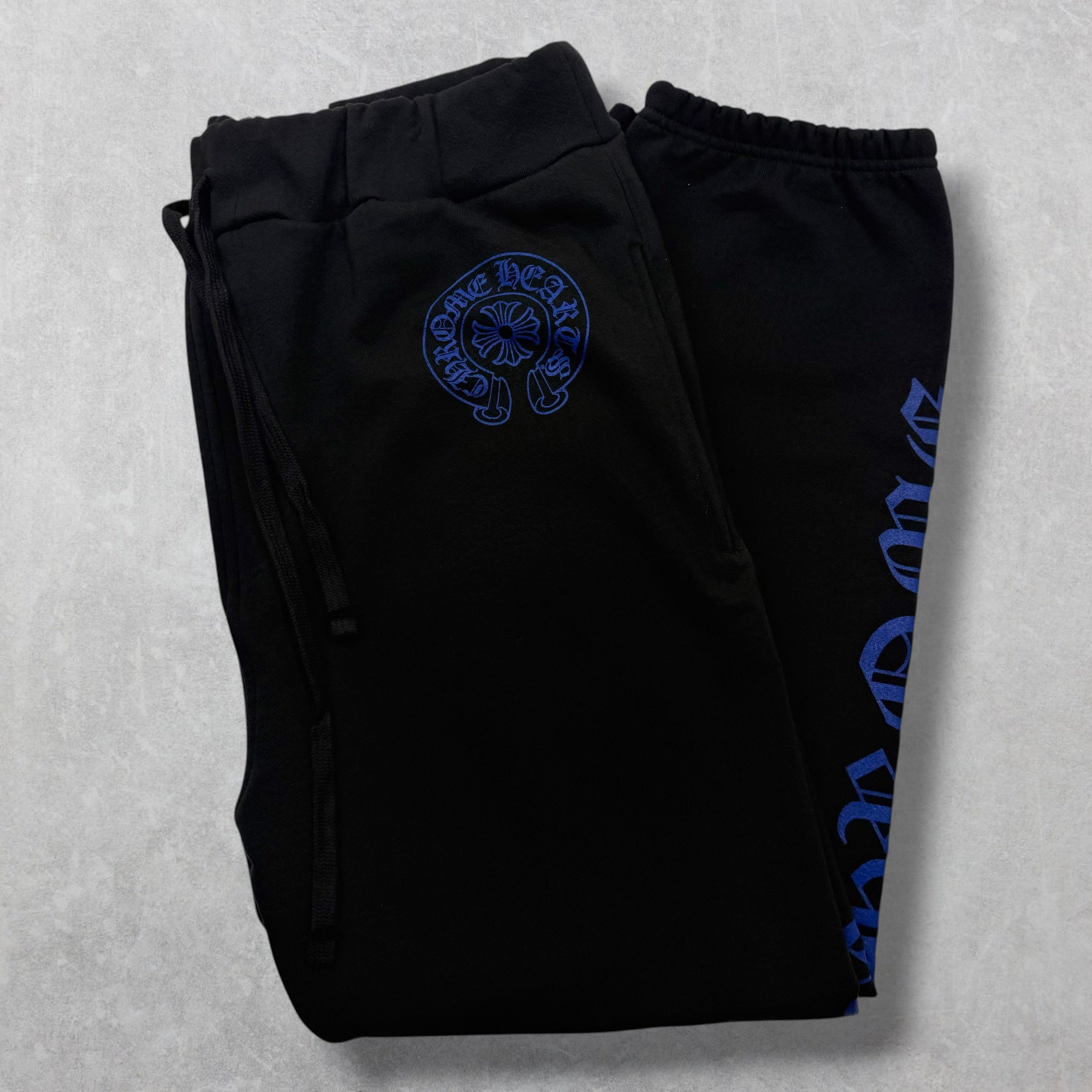 Chrome Hearts Blue Horseshoe Sweatpants XXL