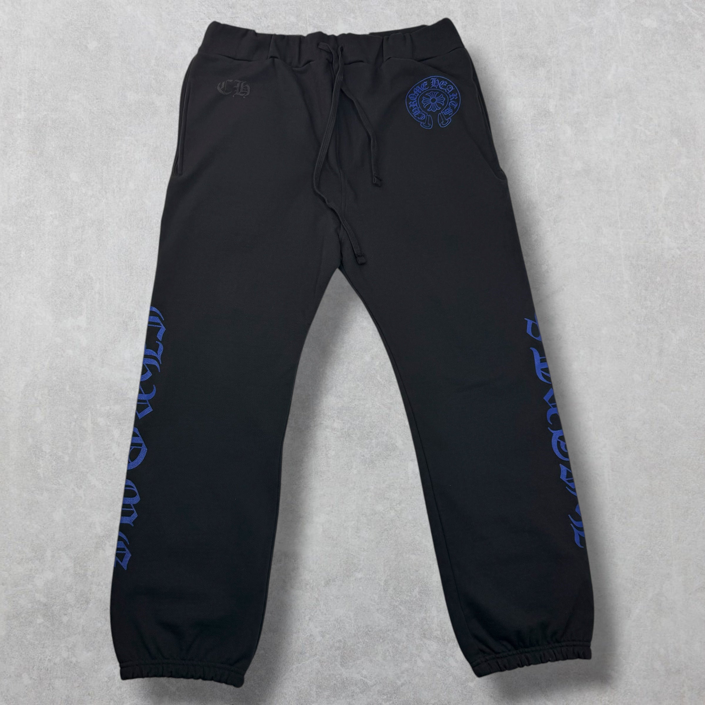 Chrome Hearts Blue Horseshoe Sweatpants XXL
