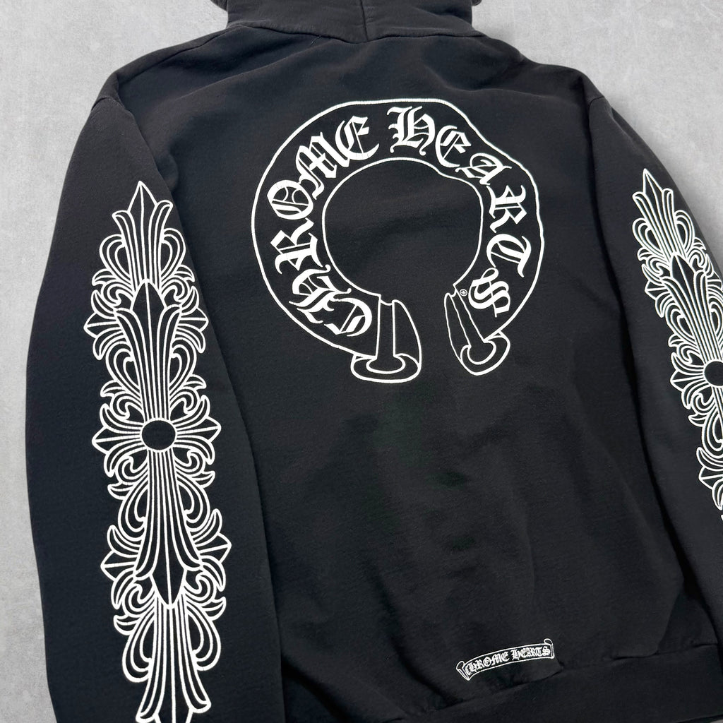 Chrome Hearts Horseshoe Floral Sleeve Zip Up L
