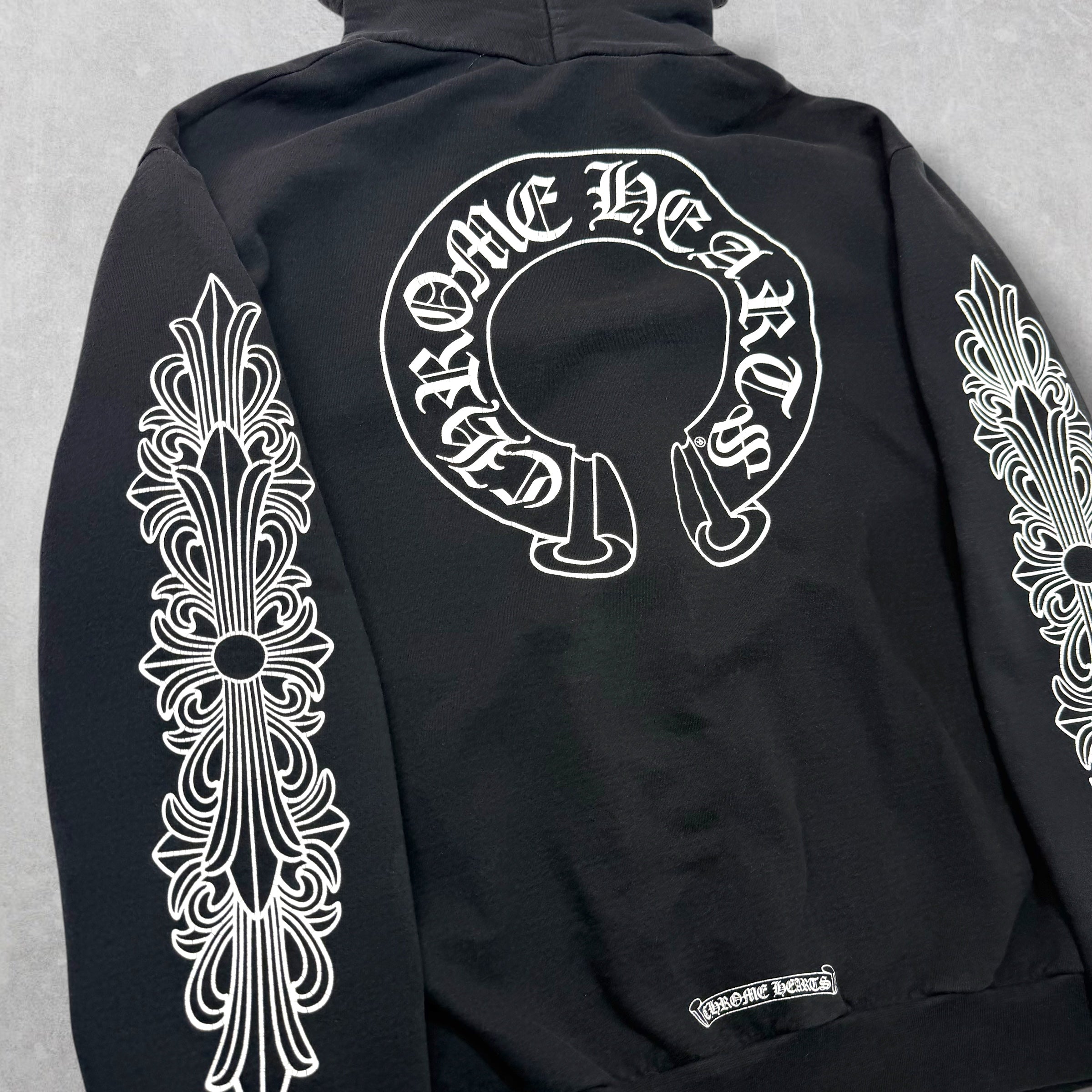 Chrome Hearts Horseshoe Floral Sleeve Zip Up L