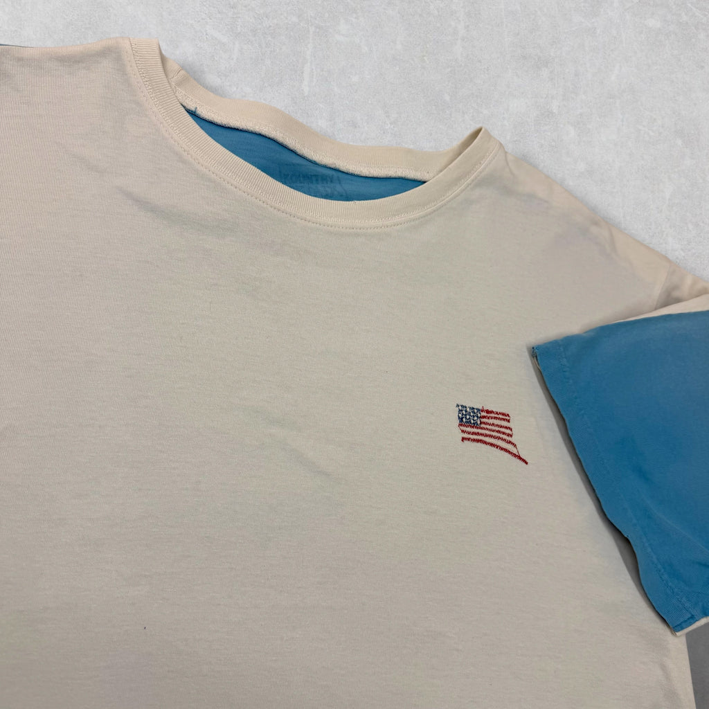 Kapital Tenjiku 2tone Big Blue Pocket Tee F (XL)
