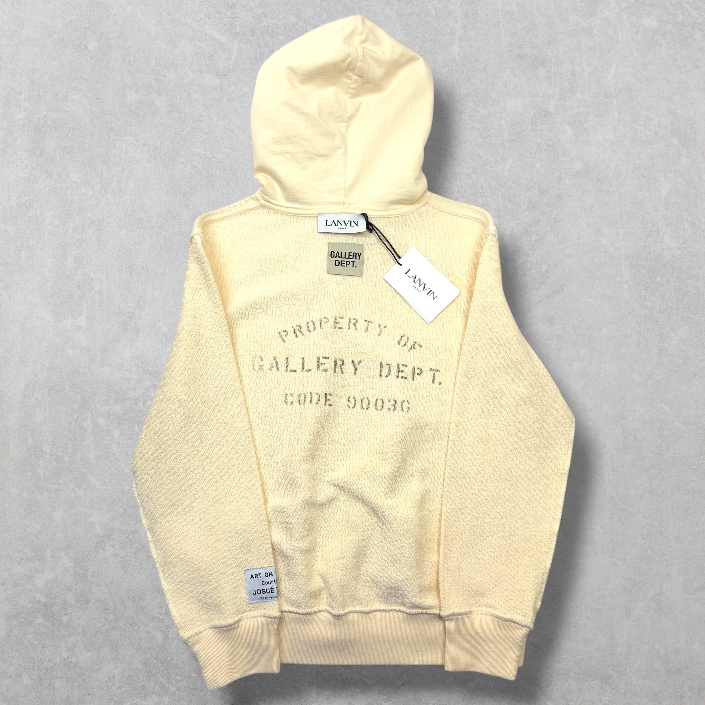 Gallery Dept. x Lanvin Reversed Creme Hoodie S (XS)