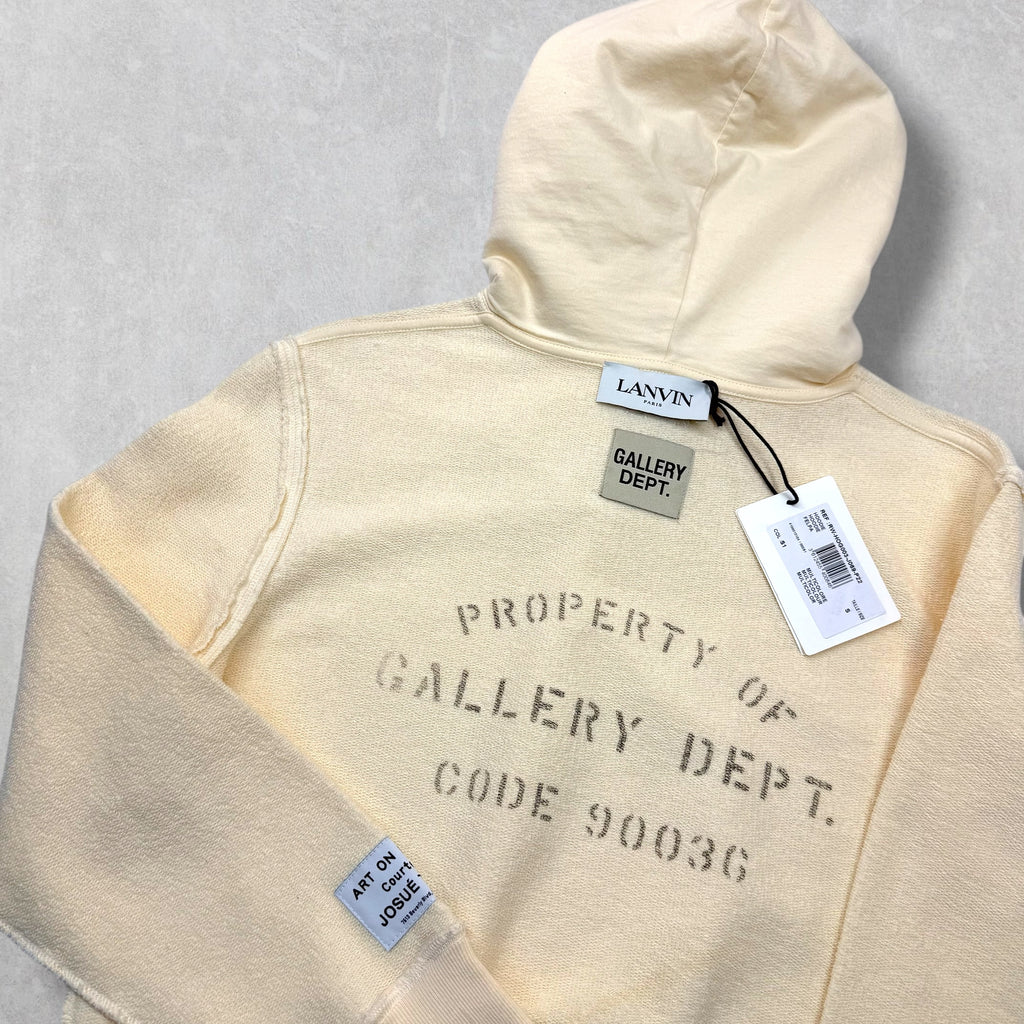 Gallery Dept. x Lanvin Reversed Creme Hoodie S (XS)