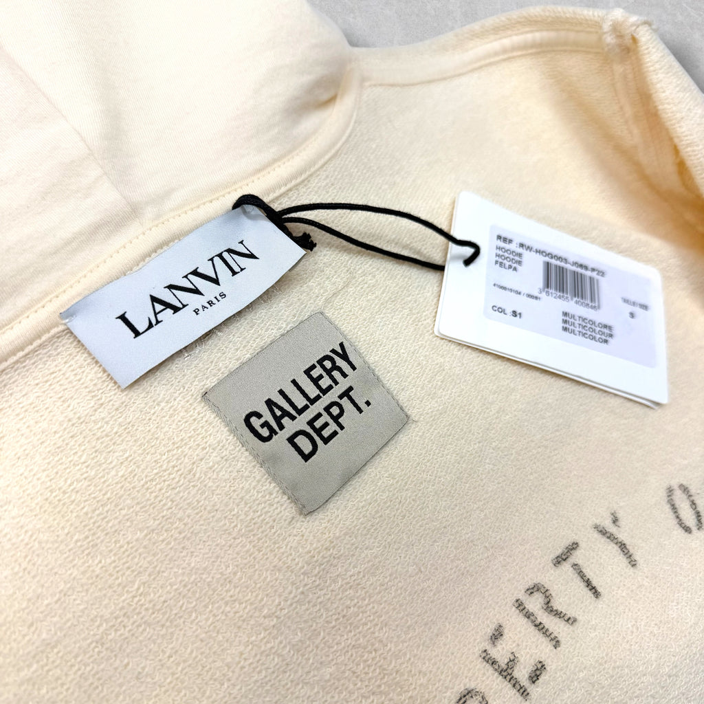 Gallery Dept. x Lanvin Reversed Creme Hoodie S (XS)