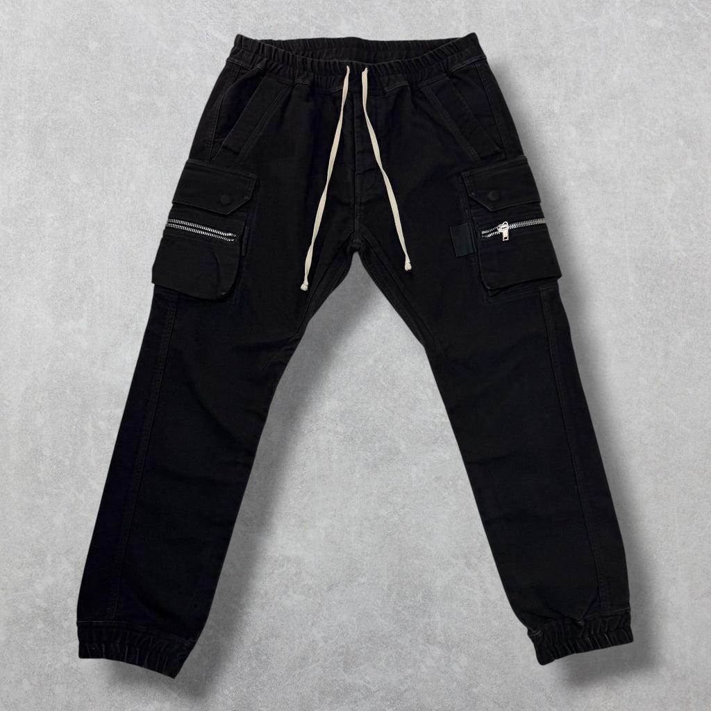 Rick Owens Mastodon Black Cargo Trousers 52 (L)