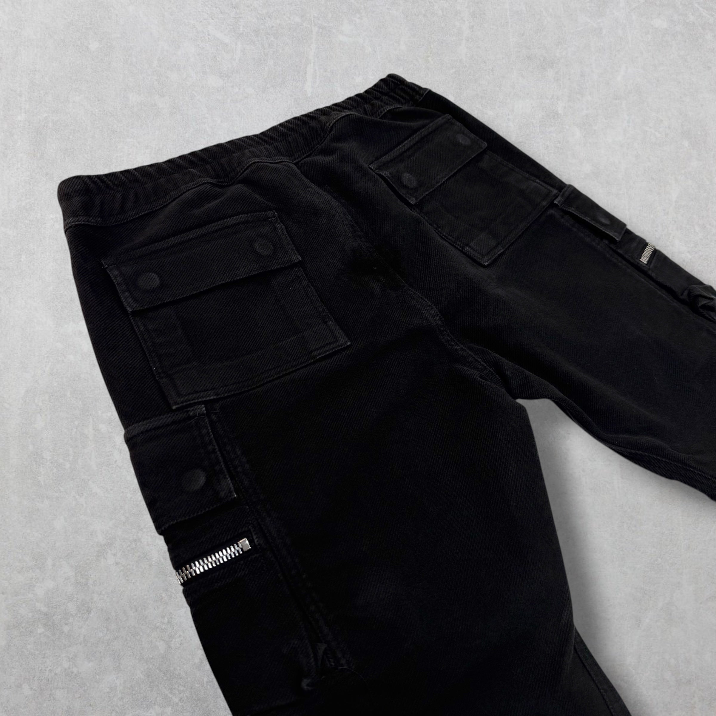 Rick Owens Mastodon Black Cargo Trousers 52 (L)