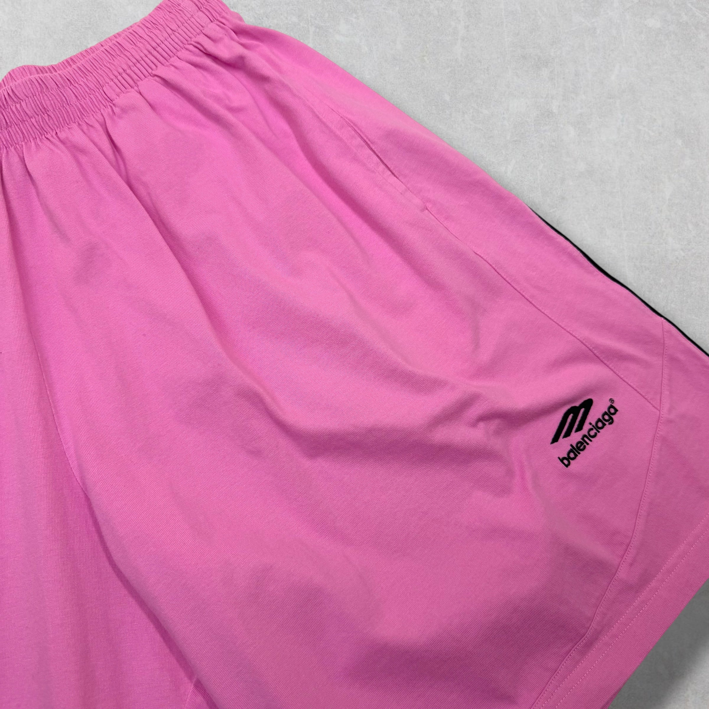 Balenciaga Wide Leg Soccer Shorts Pink S (L)