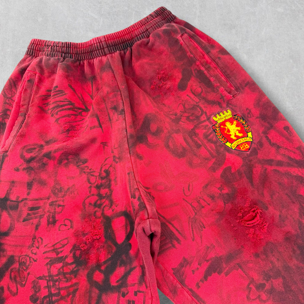 Balenciaga Skater Baggy Red Sweatpants XS (M)