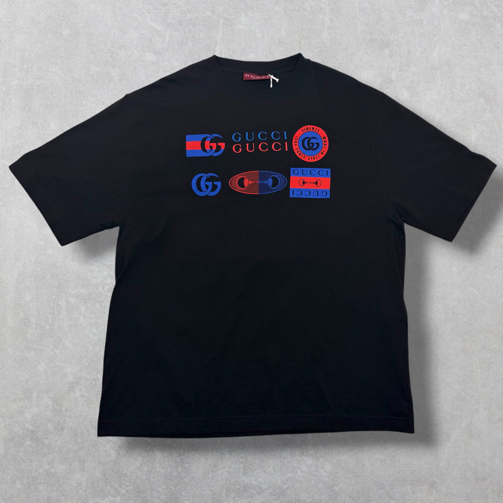 Gucci Multi Logo Tee Black XL